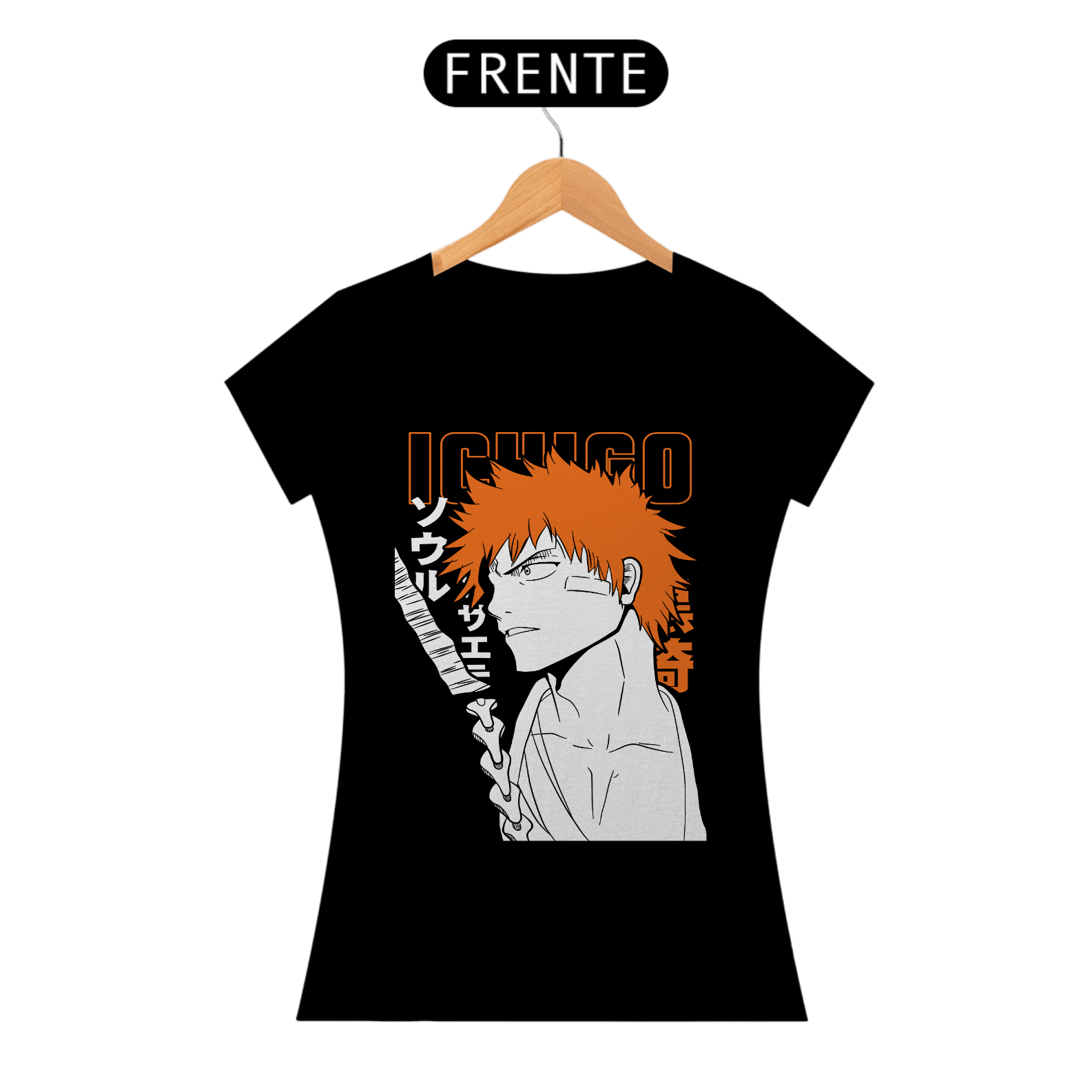 Nome do produto: T-shirt Feminino Bleach Ichigo