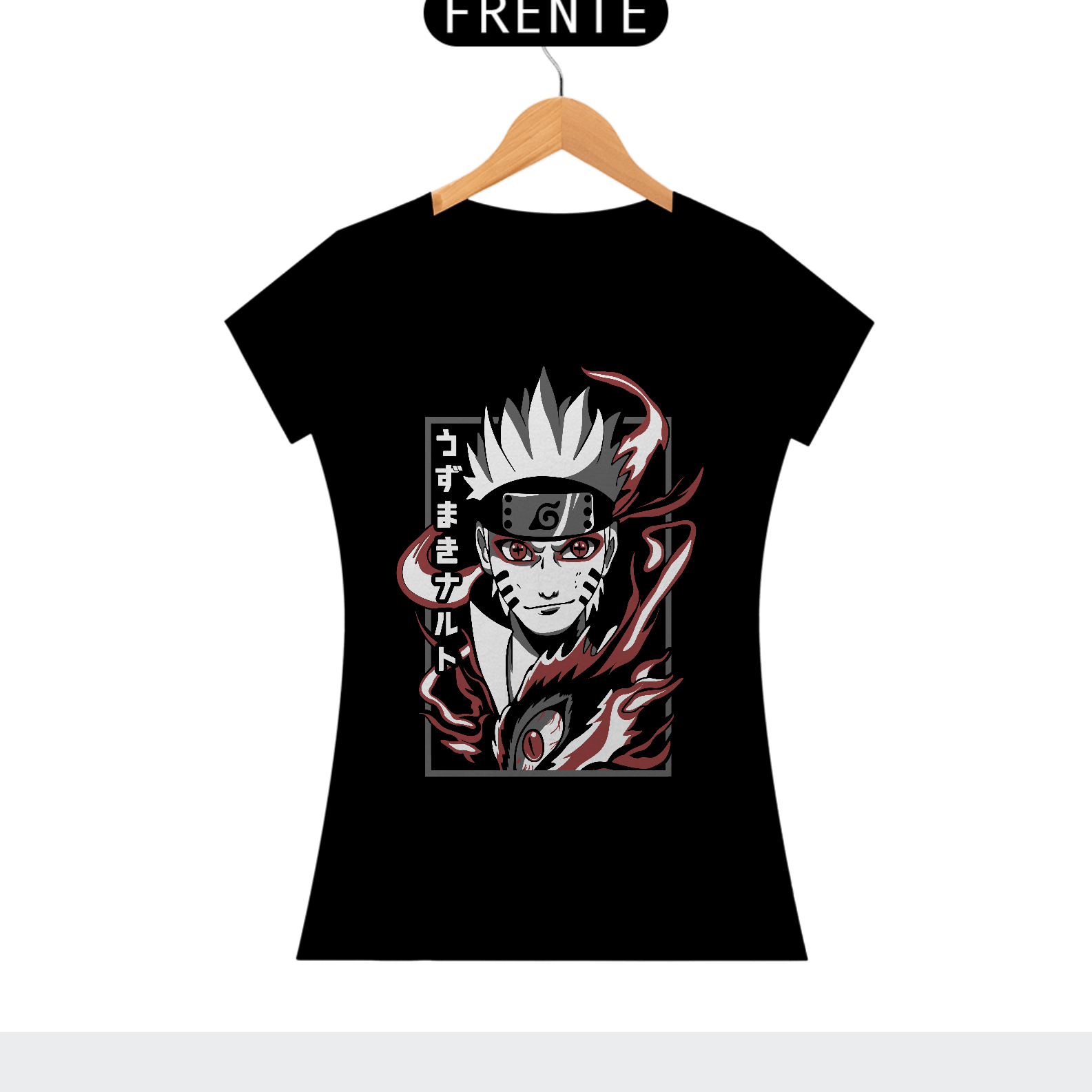 Nome do produto: T-shirt Premium Feminino Uzumaki Naruto