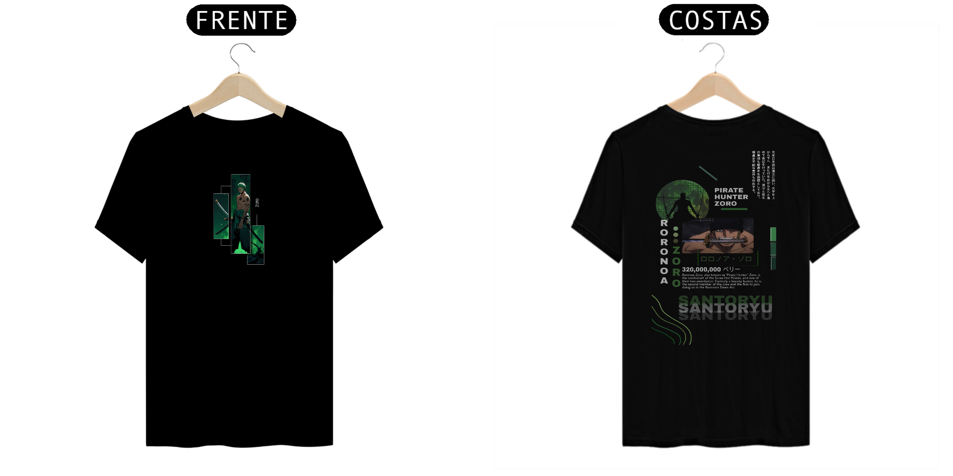 Nome do produto: T-shirt Premium Unissex Roronoa Zoro