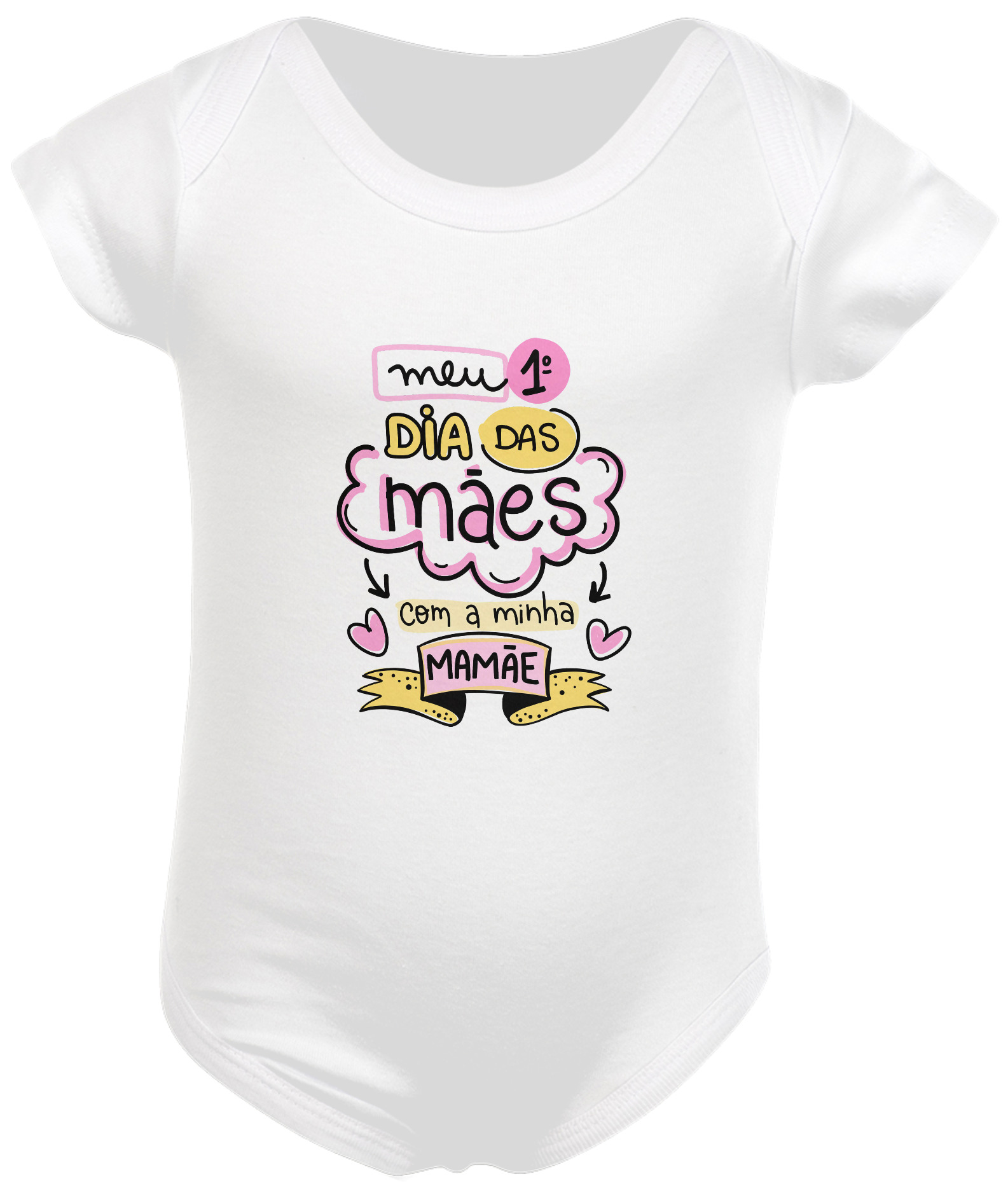 Nome do produto: Meu 1º dia das Mães com minha Mamãe - Menina - Body Infantil