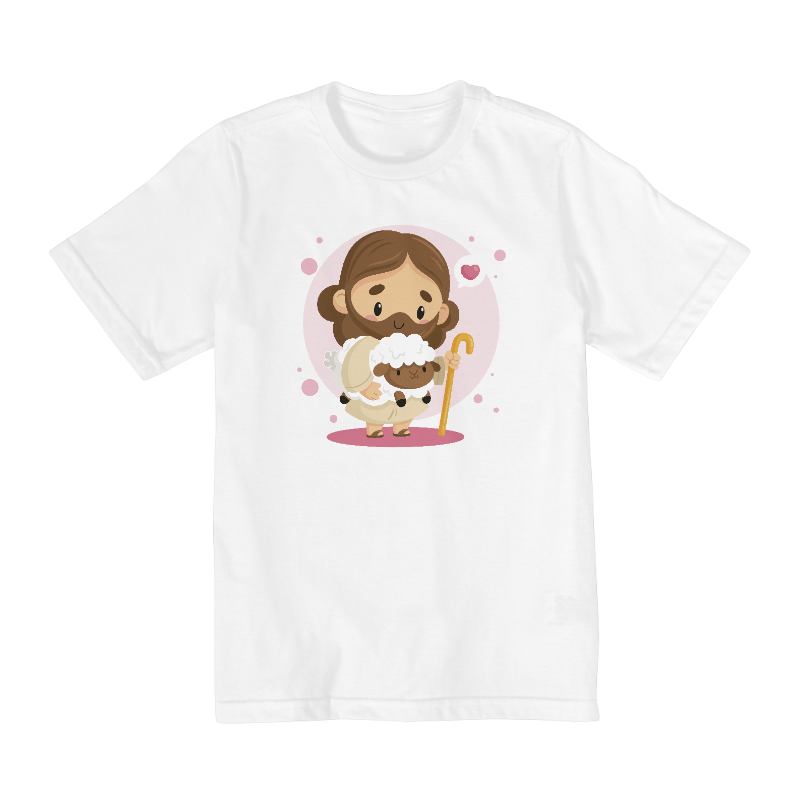 Nome do produto: Camisa Infantil - Jesus Cristo - Rebanho - (2 A 8 anos)
