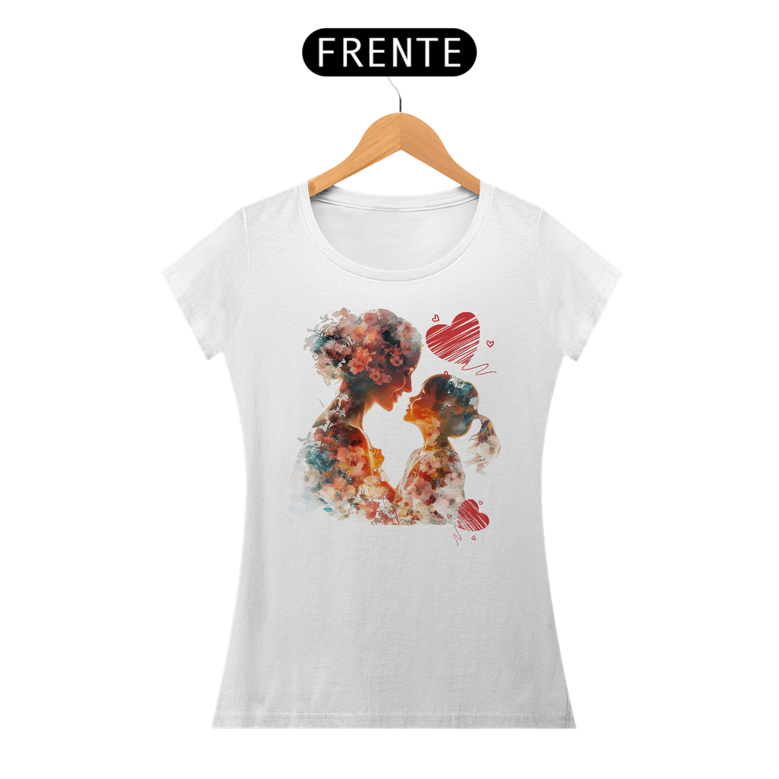 Nome do produto: Amor de Mãe e Filha - Camiseta Feminina