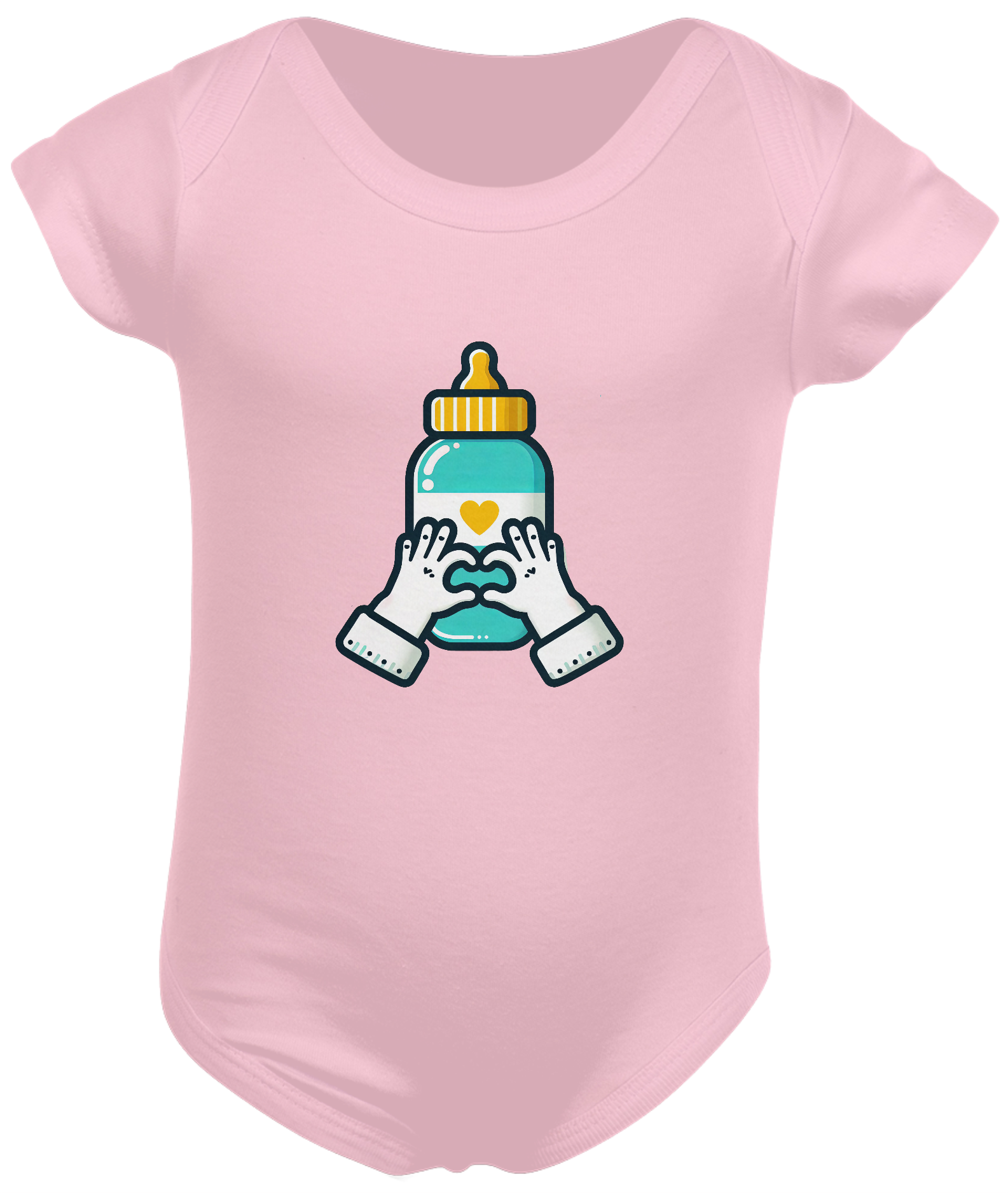 Nome do produto: Amo Mamãe e Mamadeira - Body Infantil