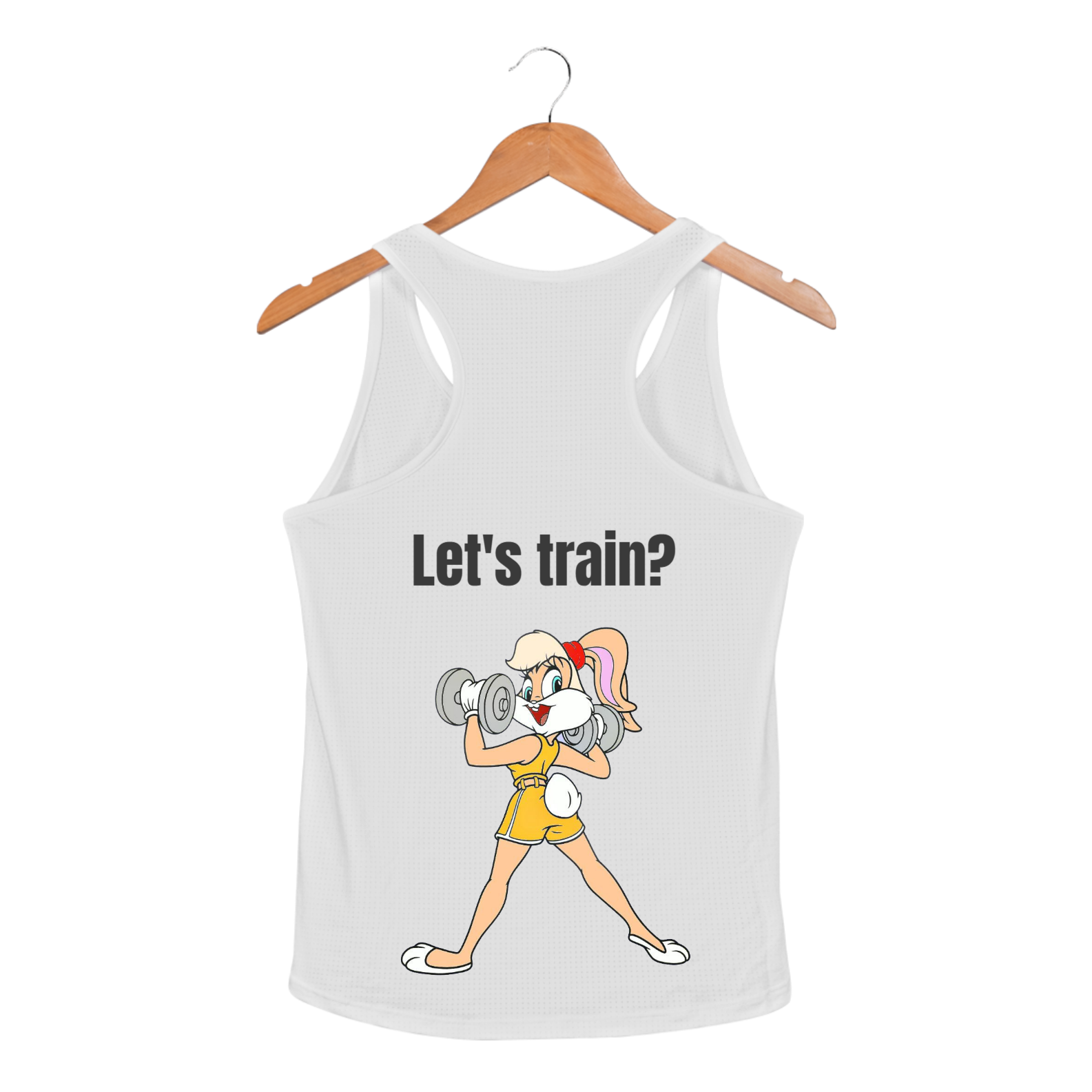 Nome do produto: Regata Let\'s train? nas costas
