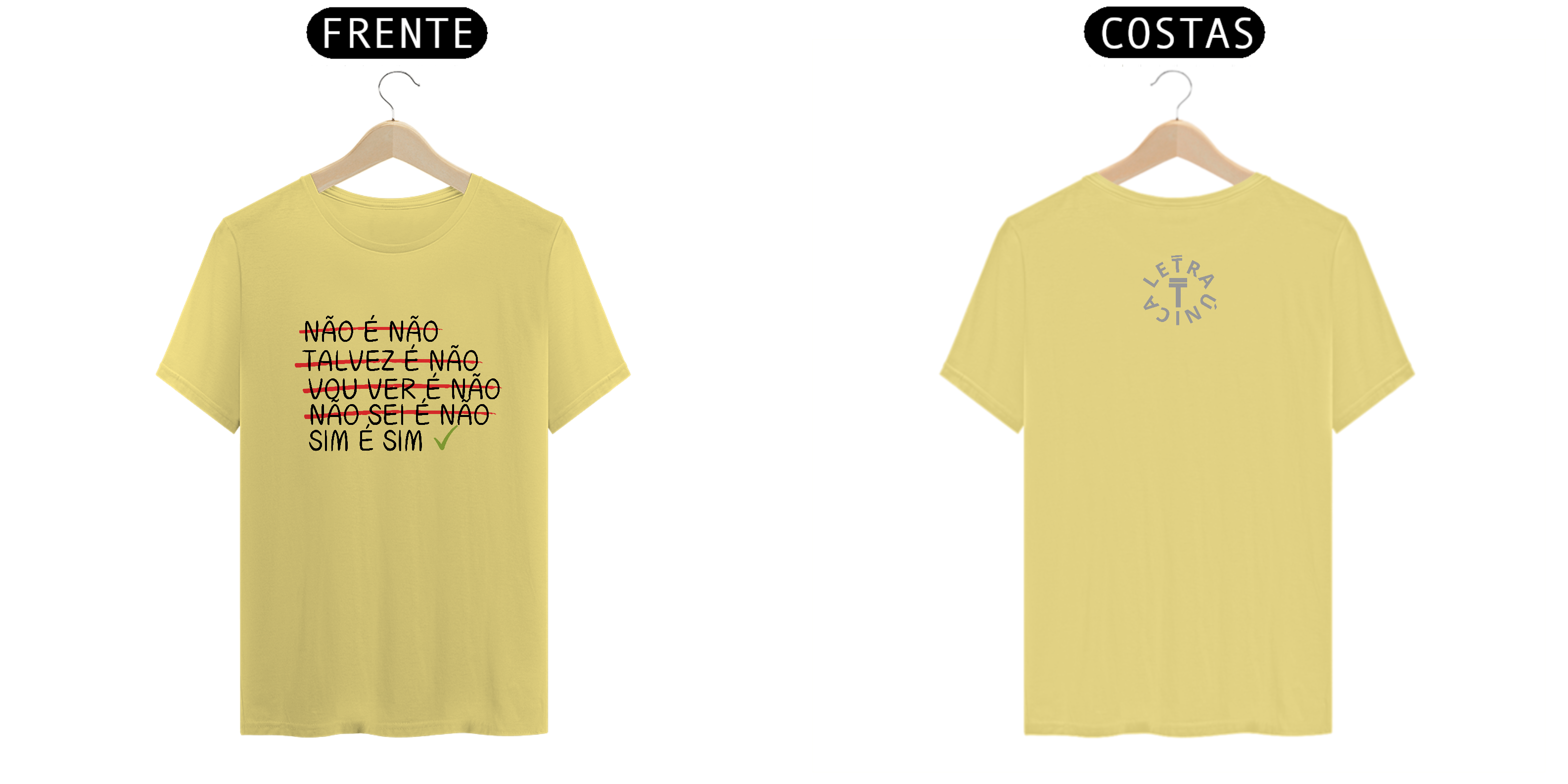 Camiseta Estonada Letra Única Engajamento Não é Não