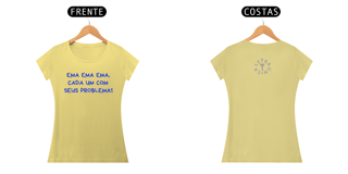 Baby Look Estonada Letra Única Ema Ema Ema