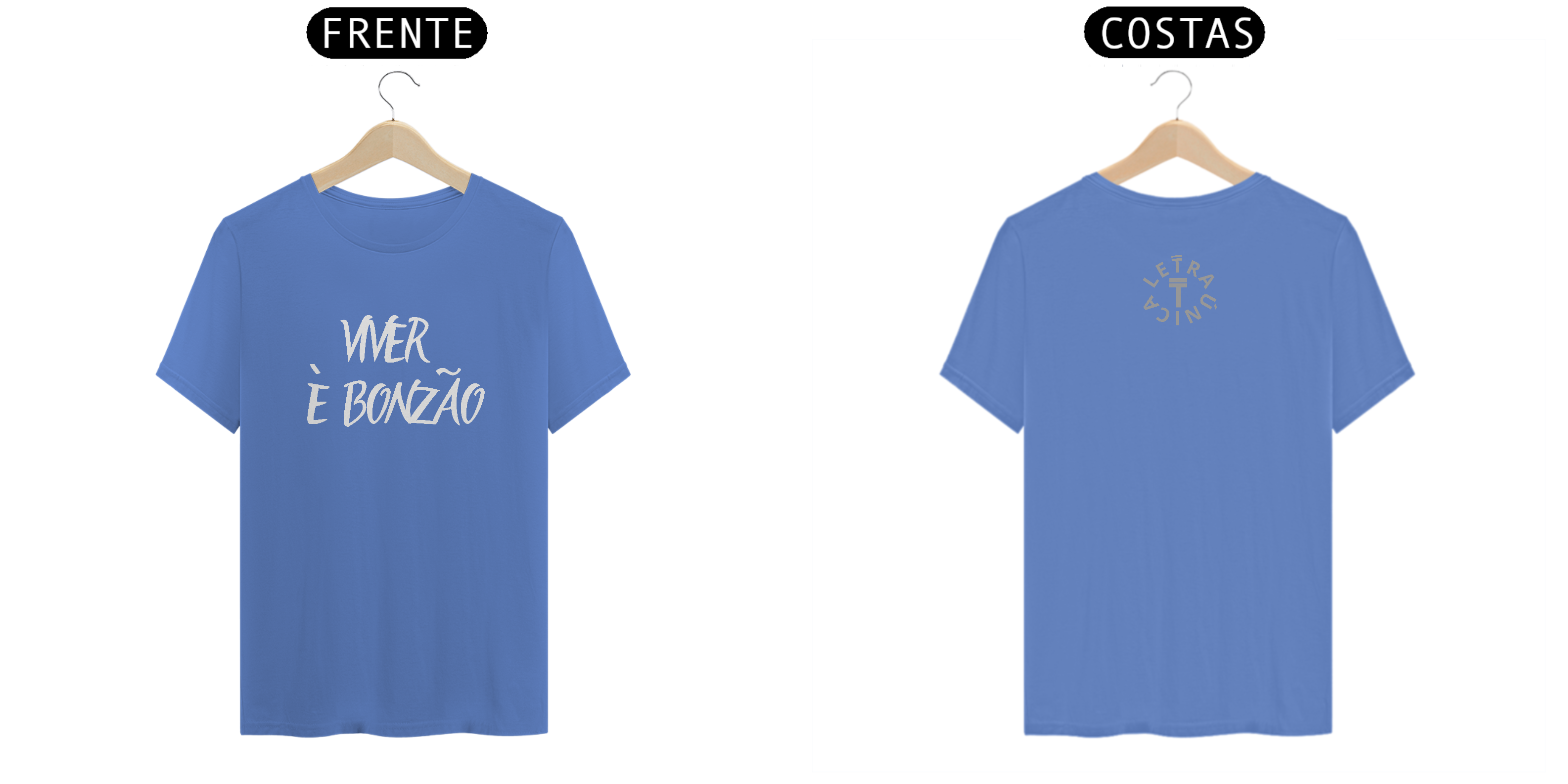 Camiseta Estonada Letra Única Mensagem Viver é Bonzão