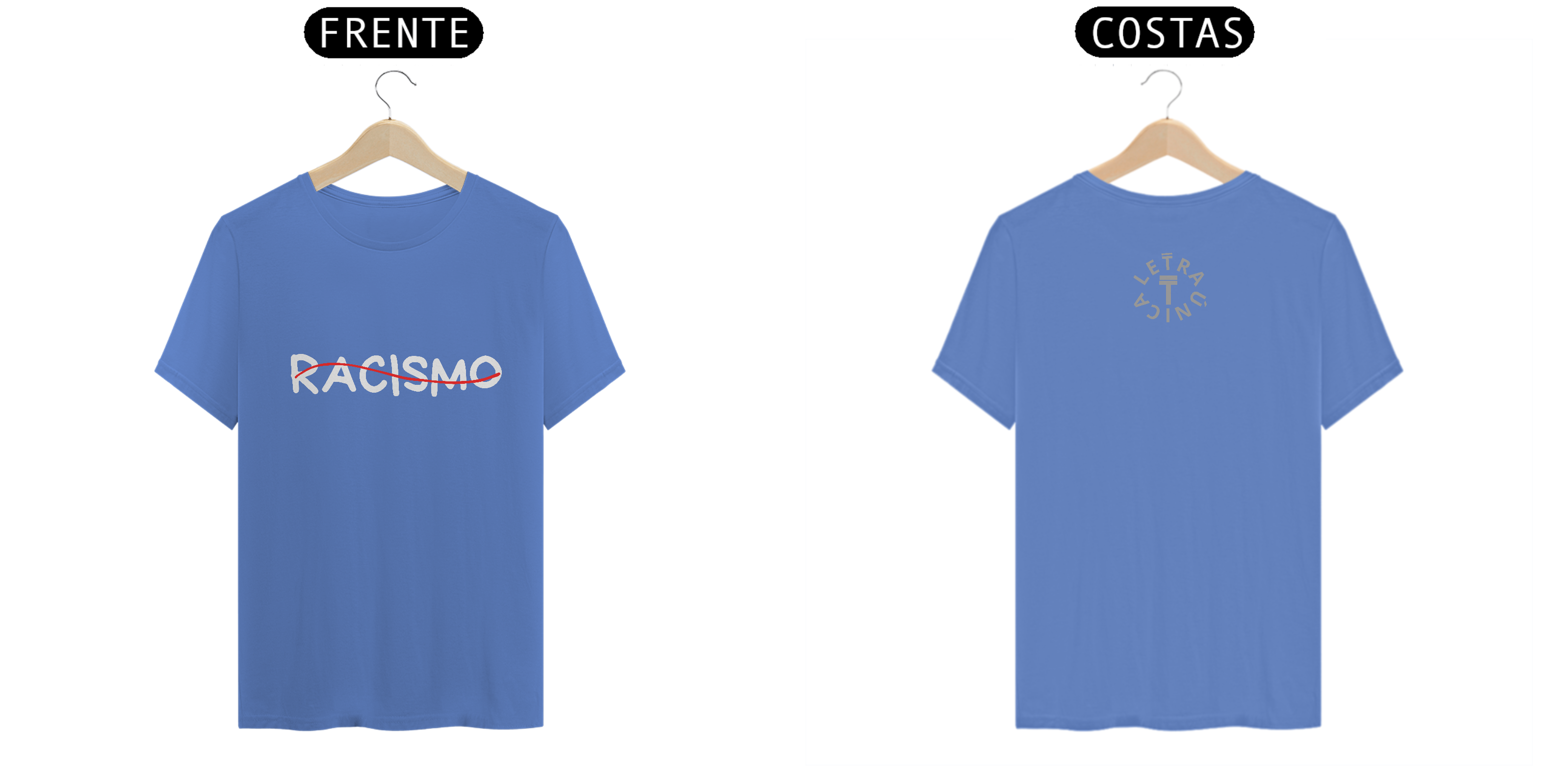 Camiseta Estonada Letra Única Engajamento Racismo