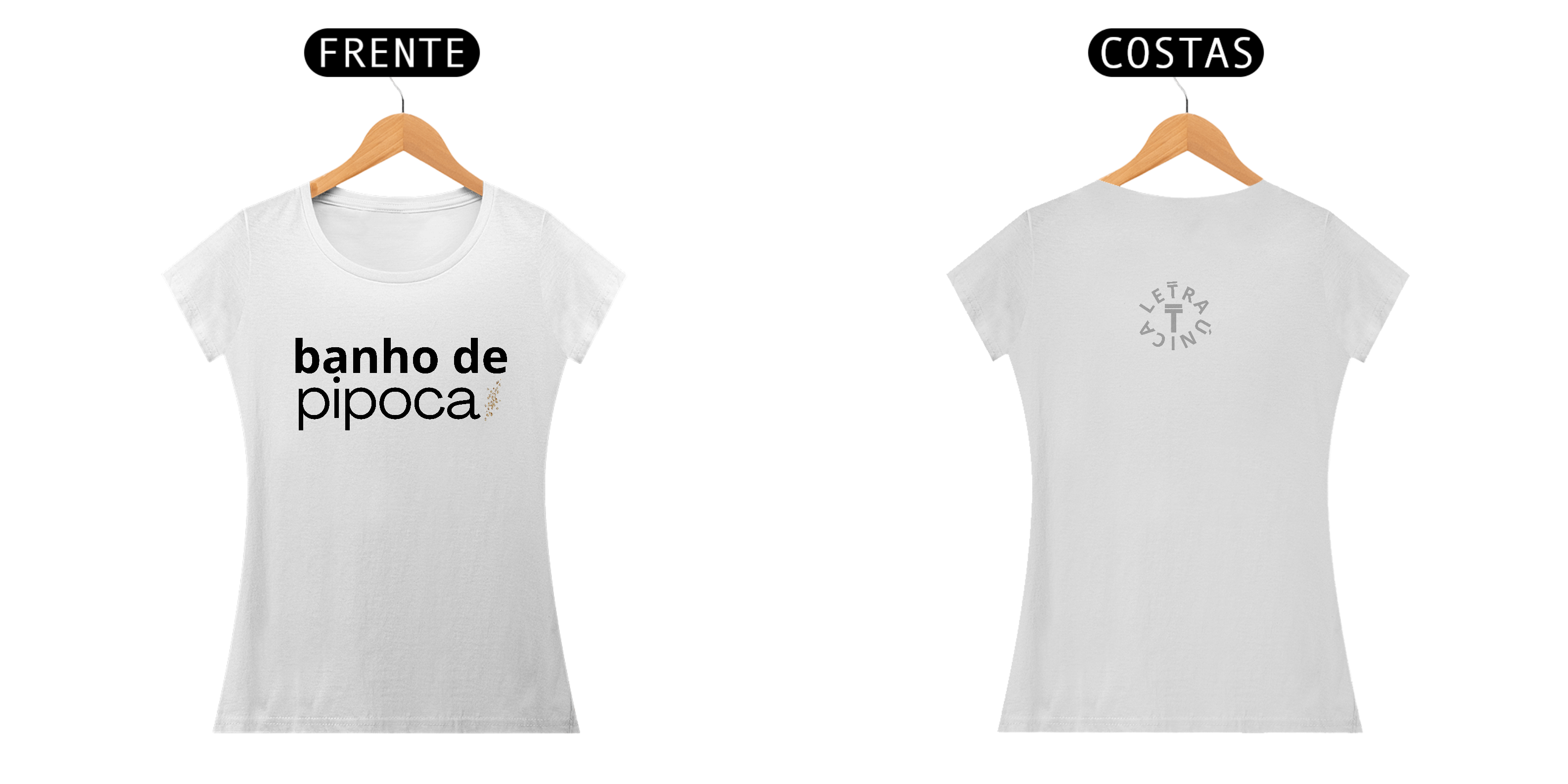 Baby Look Prime Letra Única Baianidade Banho de Pipoca