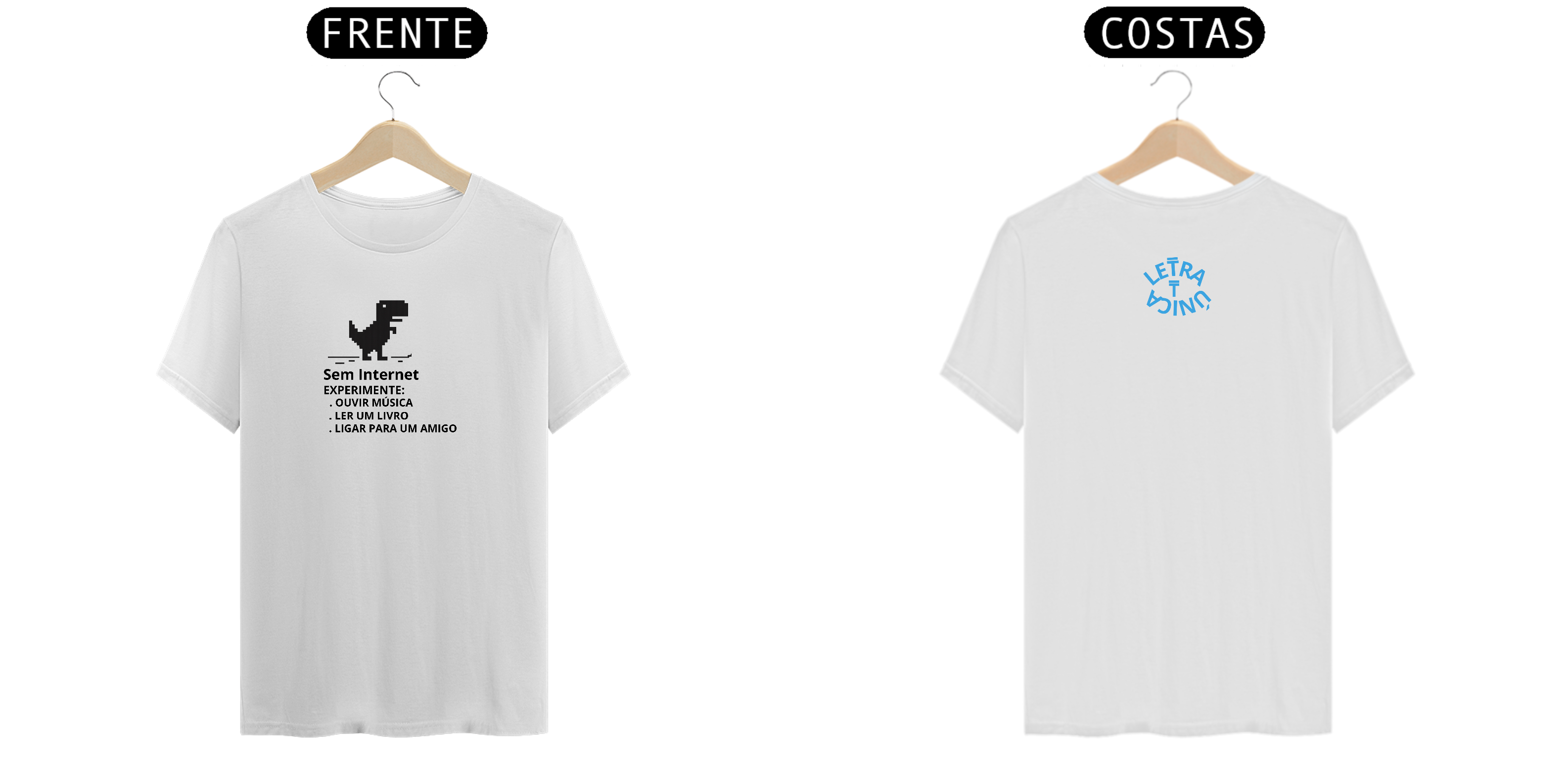 Camiseta Prime Letra Unica Mensagem Sem Internet