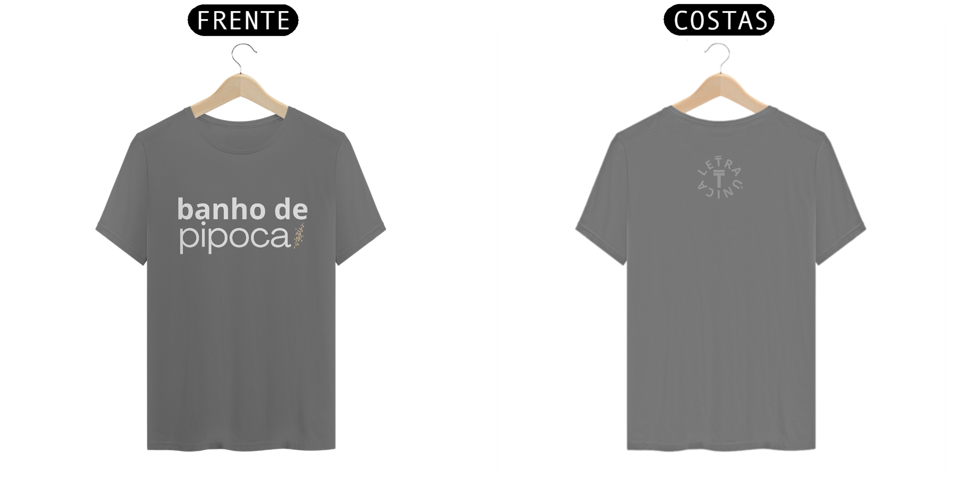 Camiseta Estonada Letra Única Baianidade Banho de Pipoca