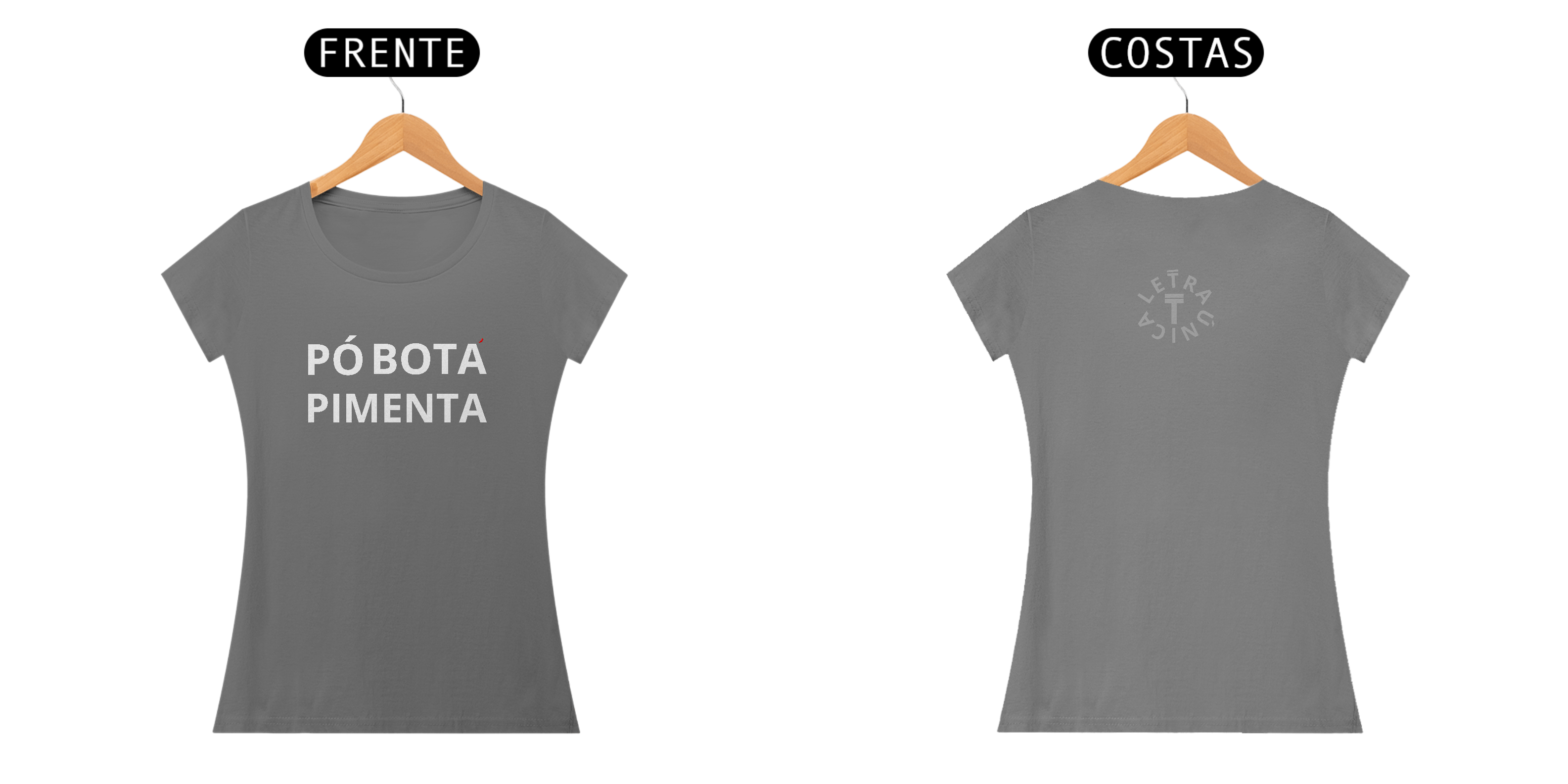 Baby Look Estonada Letra Única Baianidade Pó Botá Pimenta