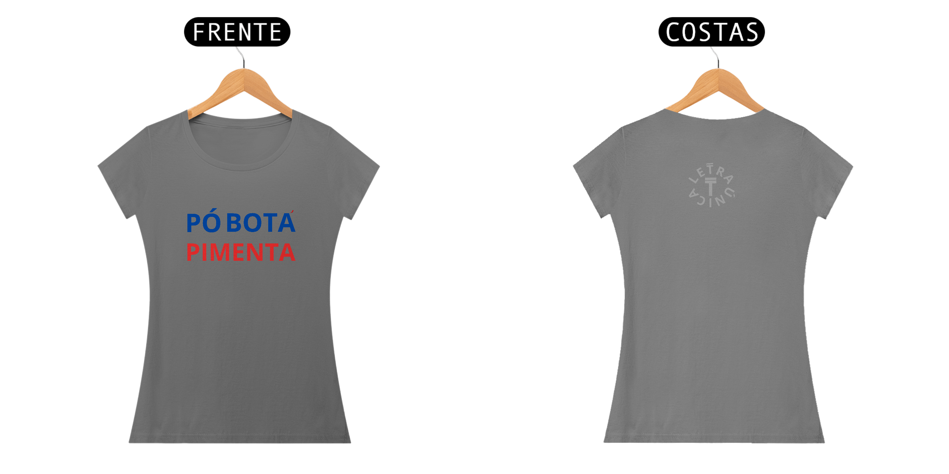 Baby Look Estonada Letra Única Baianidade Pó Botá Pimenta