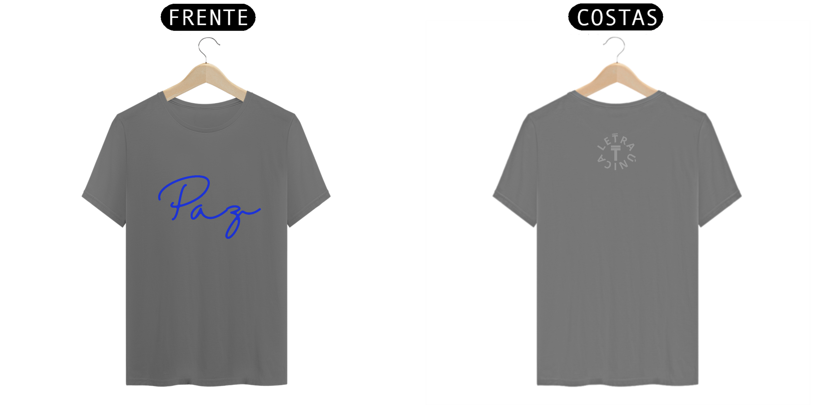 Camiseta Estonada Letra Única Mensagem Paz