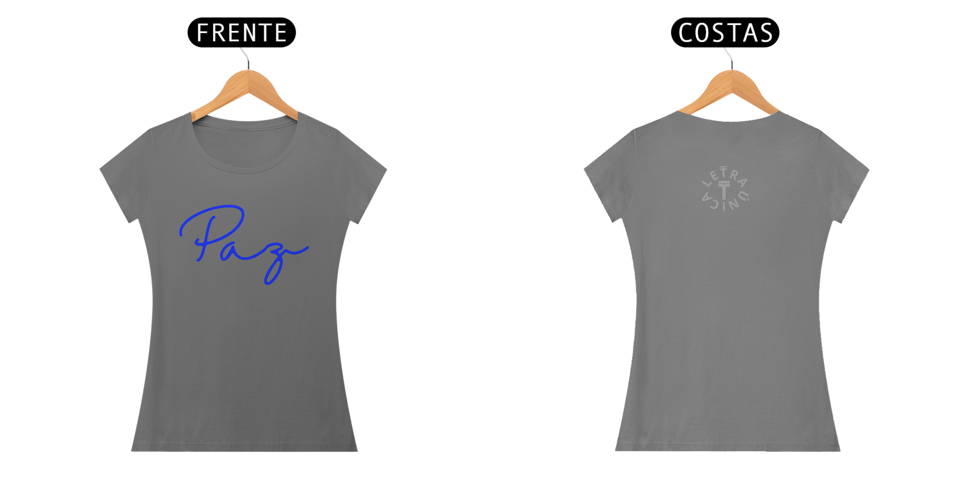 Baby Look Estonada Letra Única Mensagem Paz