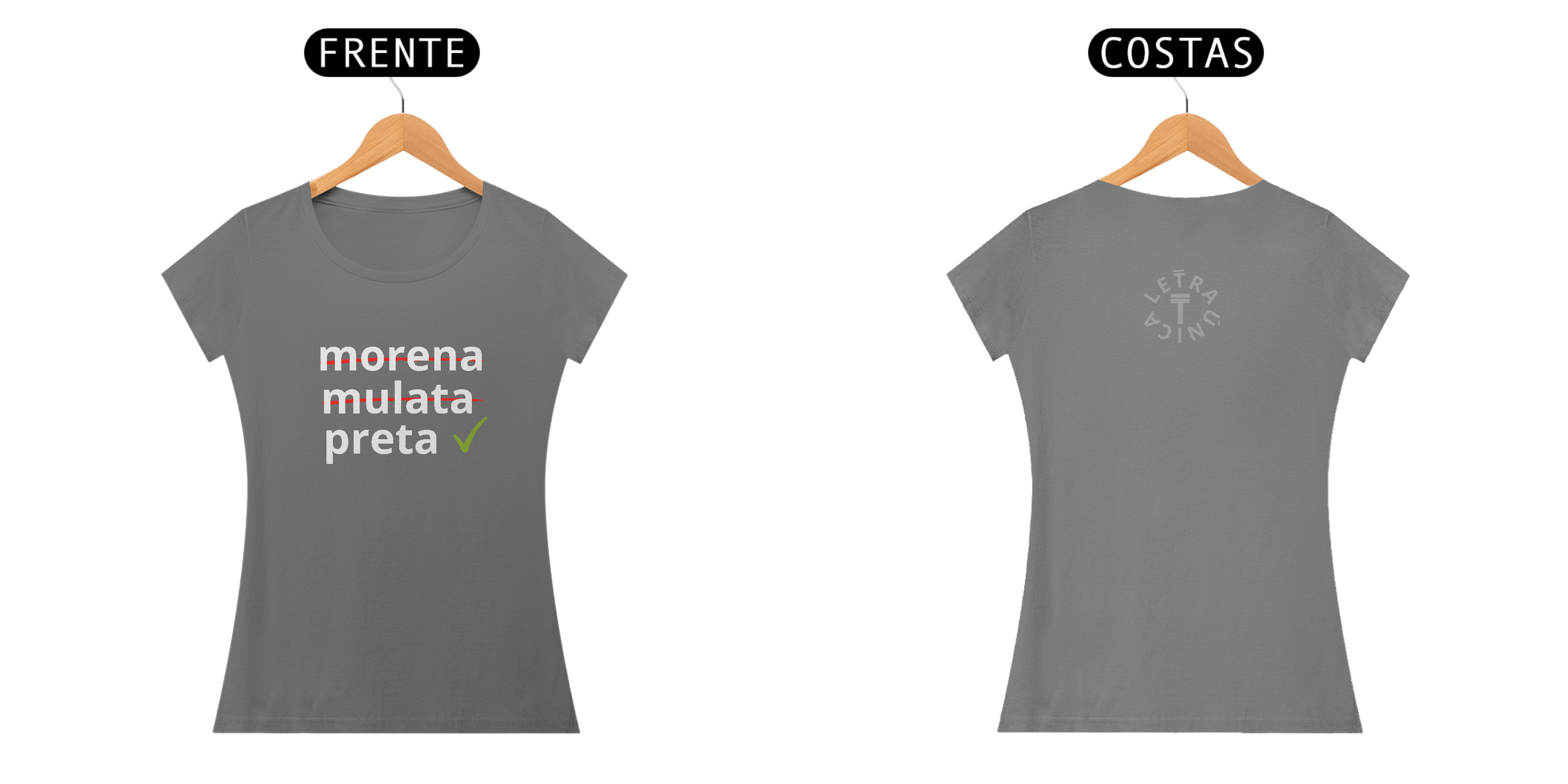 Baby Look Estonada Letra Única Engajamento