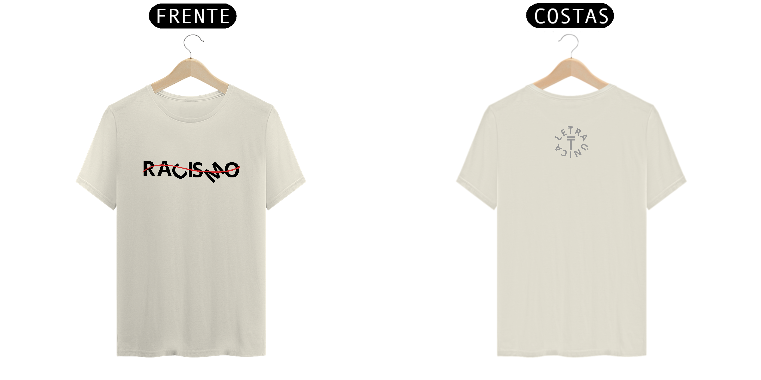 Camiseta Prime Letra Única Não ao Racismo 2
