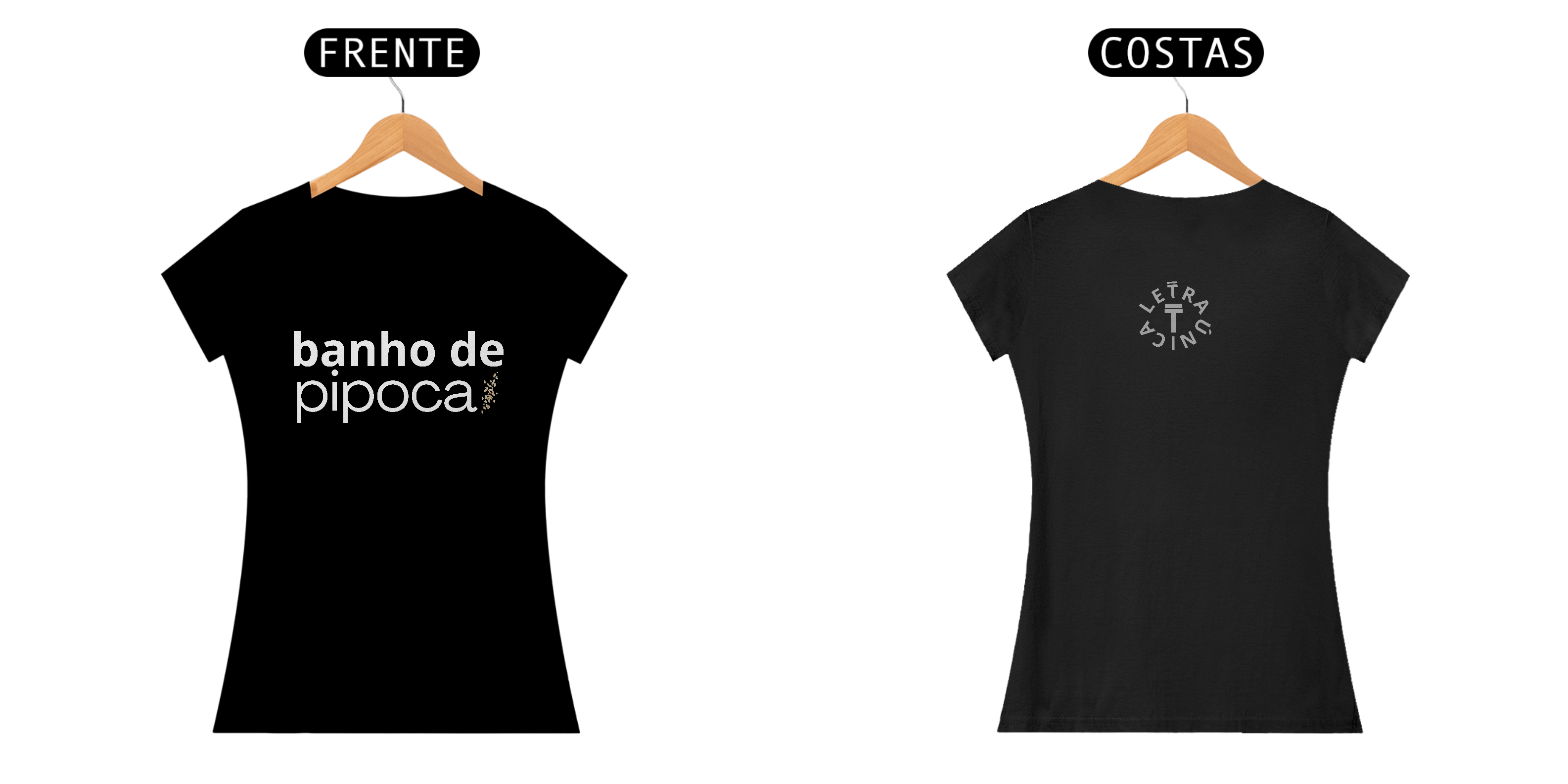 Baby Look Prime Letra Única Baianidade Banho de Pipoca