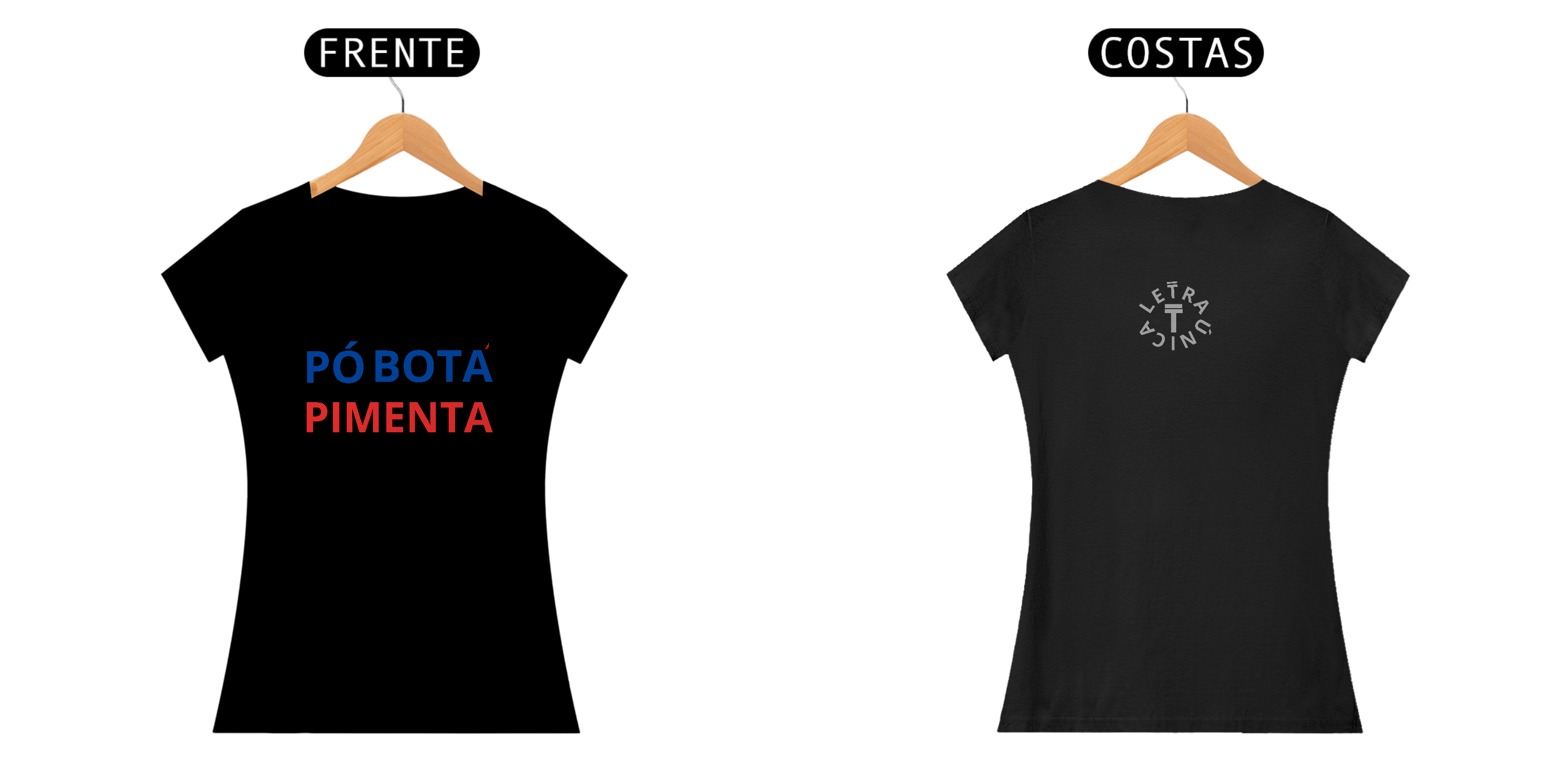 Baby Look Prime Letra Única Baianidade Pó Botá Pimenta