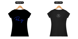 Baby Look Prime Letra Única Mensagem Paz