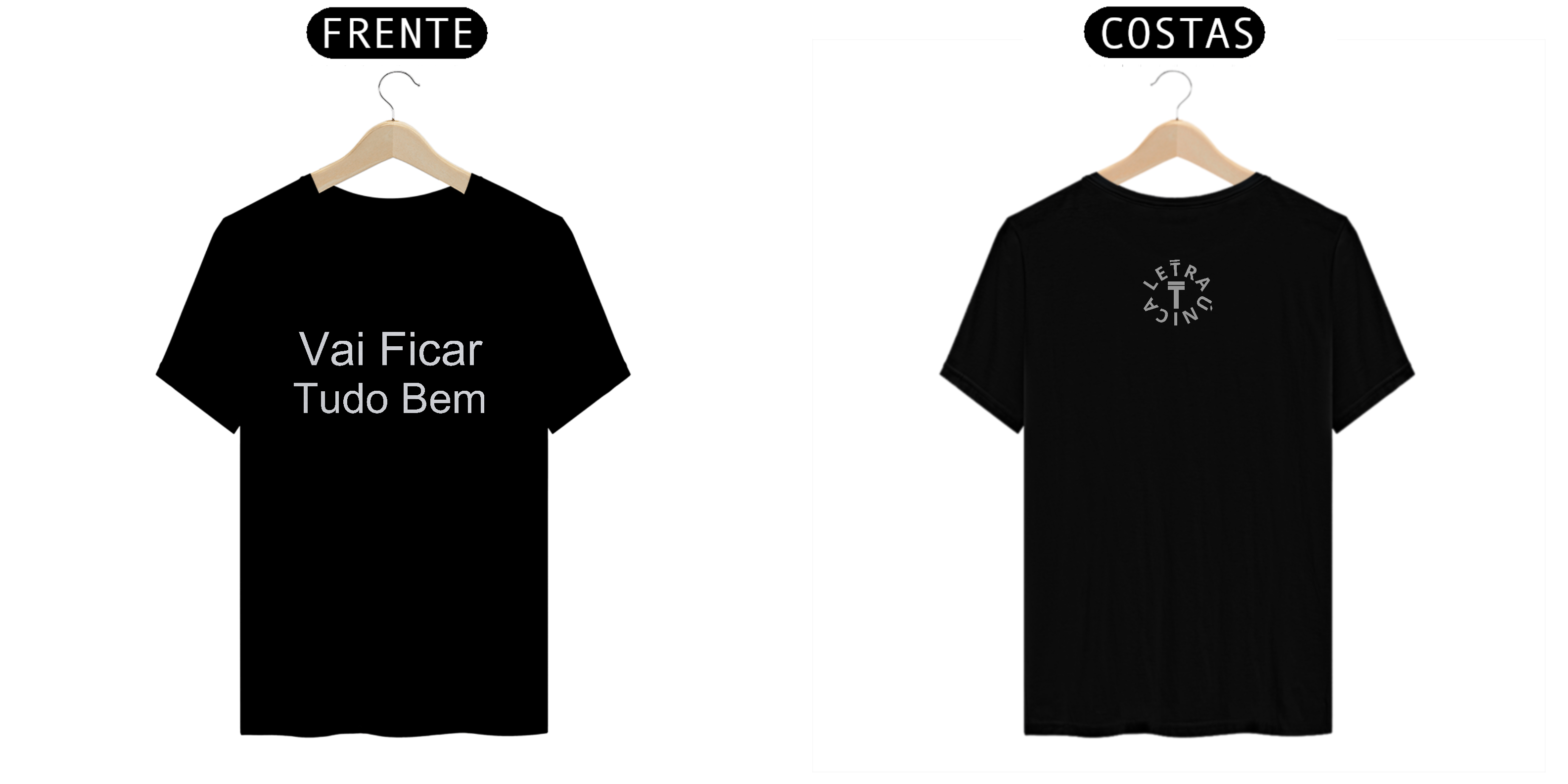 Camiseta Prime Letra Única Mensagem Vai Ficar Tudo Bem