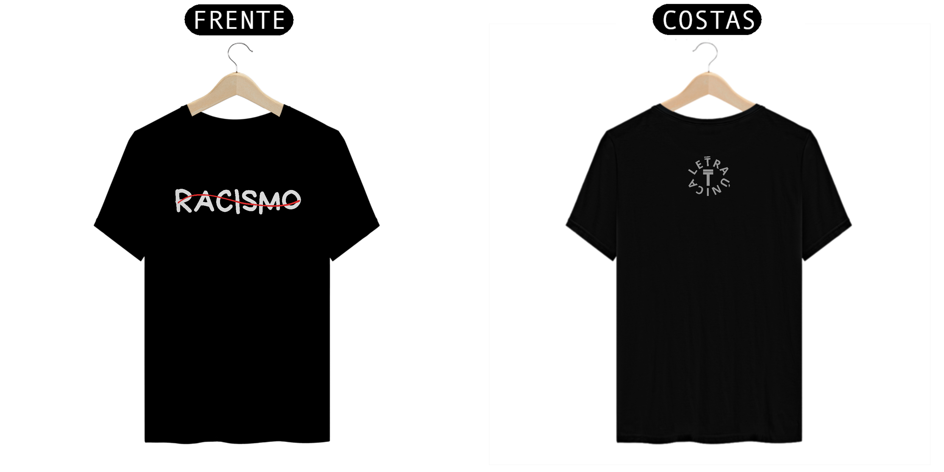 Camiseta Prime Letra Única Não ao Racismo