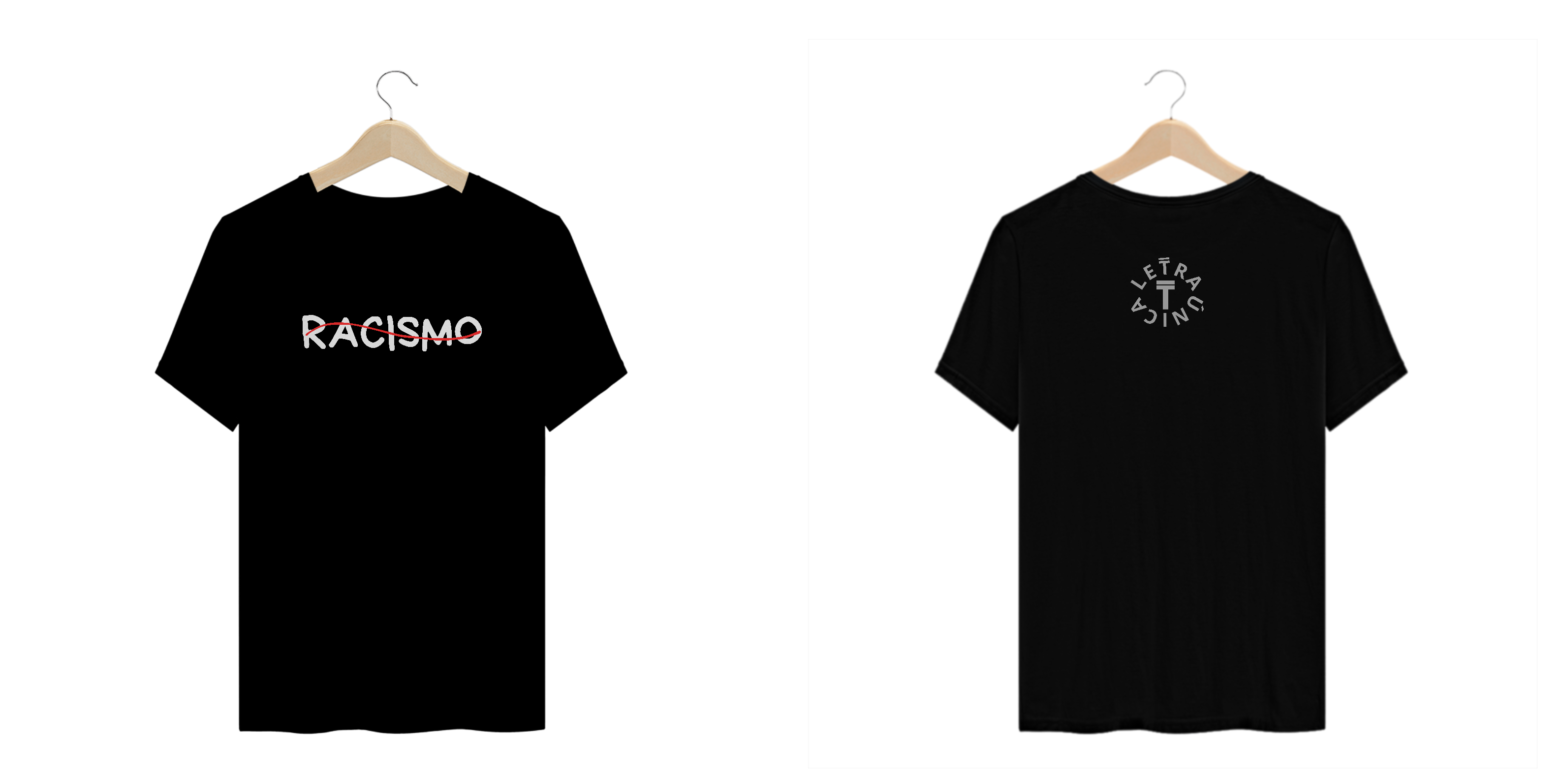 Camiseta Pluz Size Letra Única Prime Engajamento Racismo