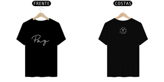 Camiseta Prime Letra Única Mensagem Paz