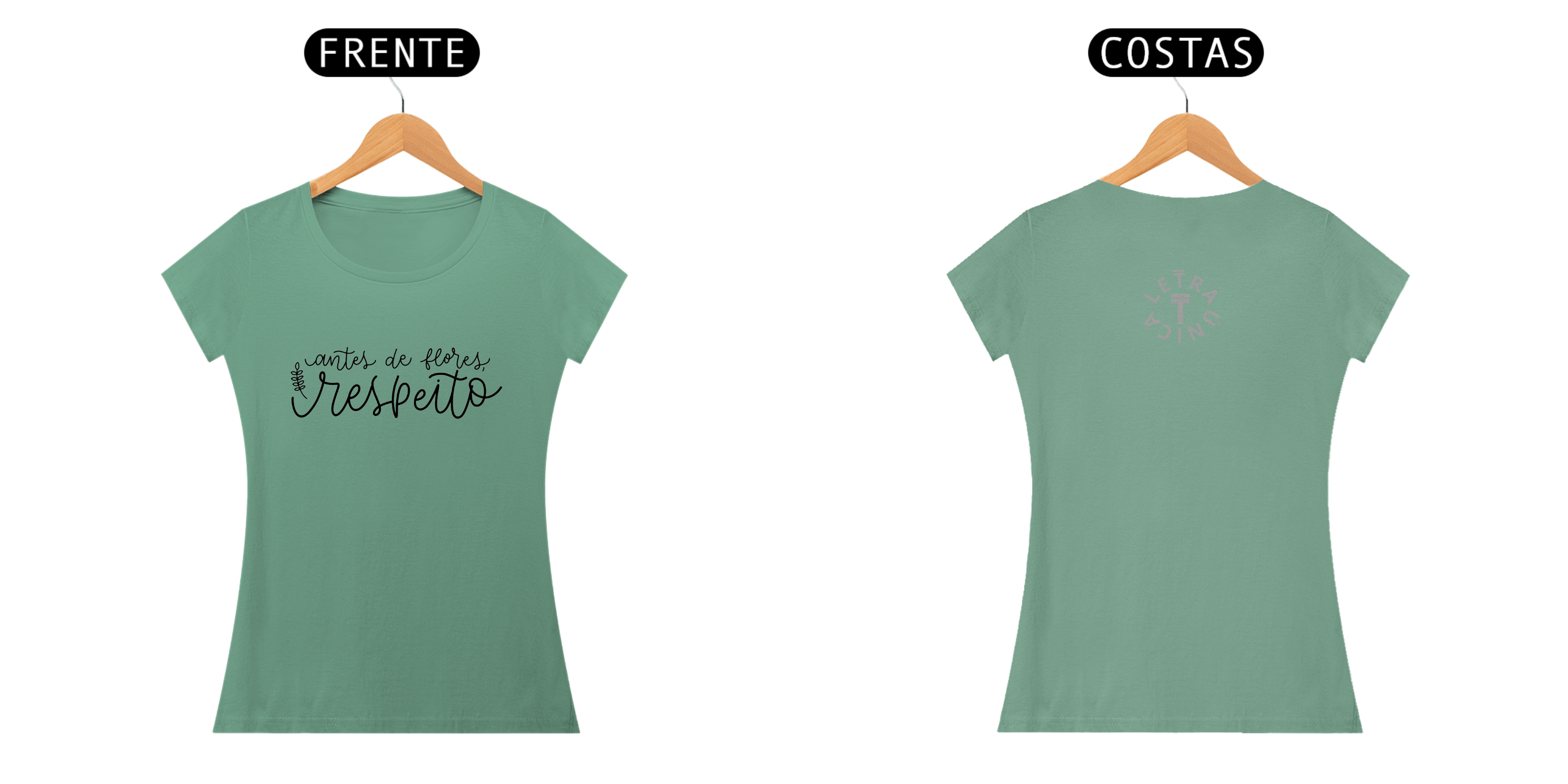 Baby Look Estonada Letra Única Engajamento Antes de Flores Respeito