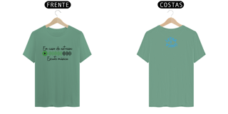 Camiseta Estonada Letra Unica Mensagem Em Caso de Estresse Escute Música