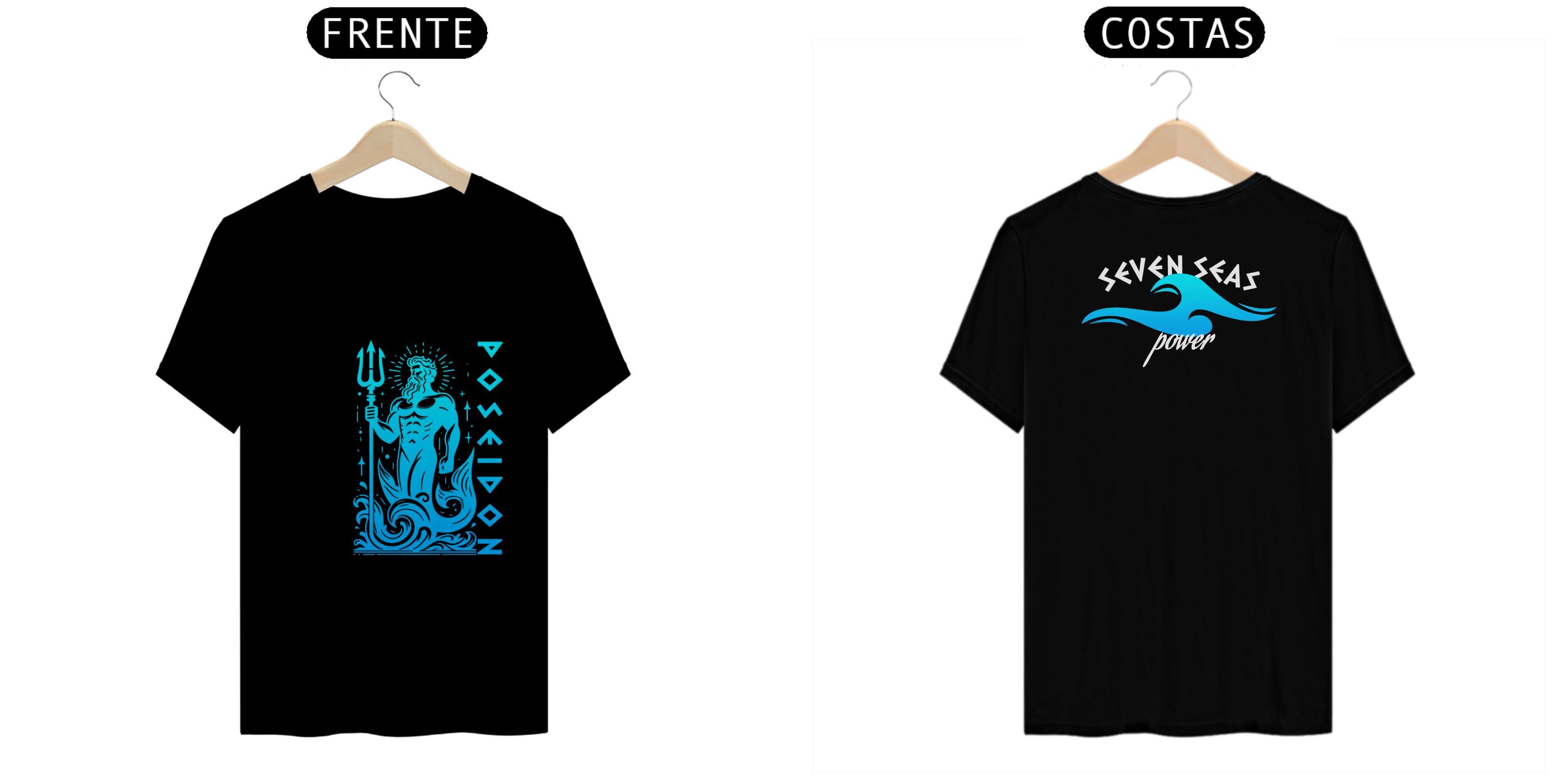Nome do produto: Camiseta Poseidon - Preta
