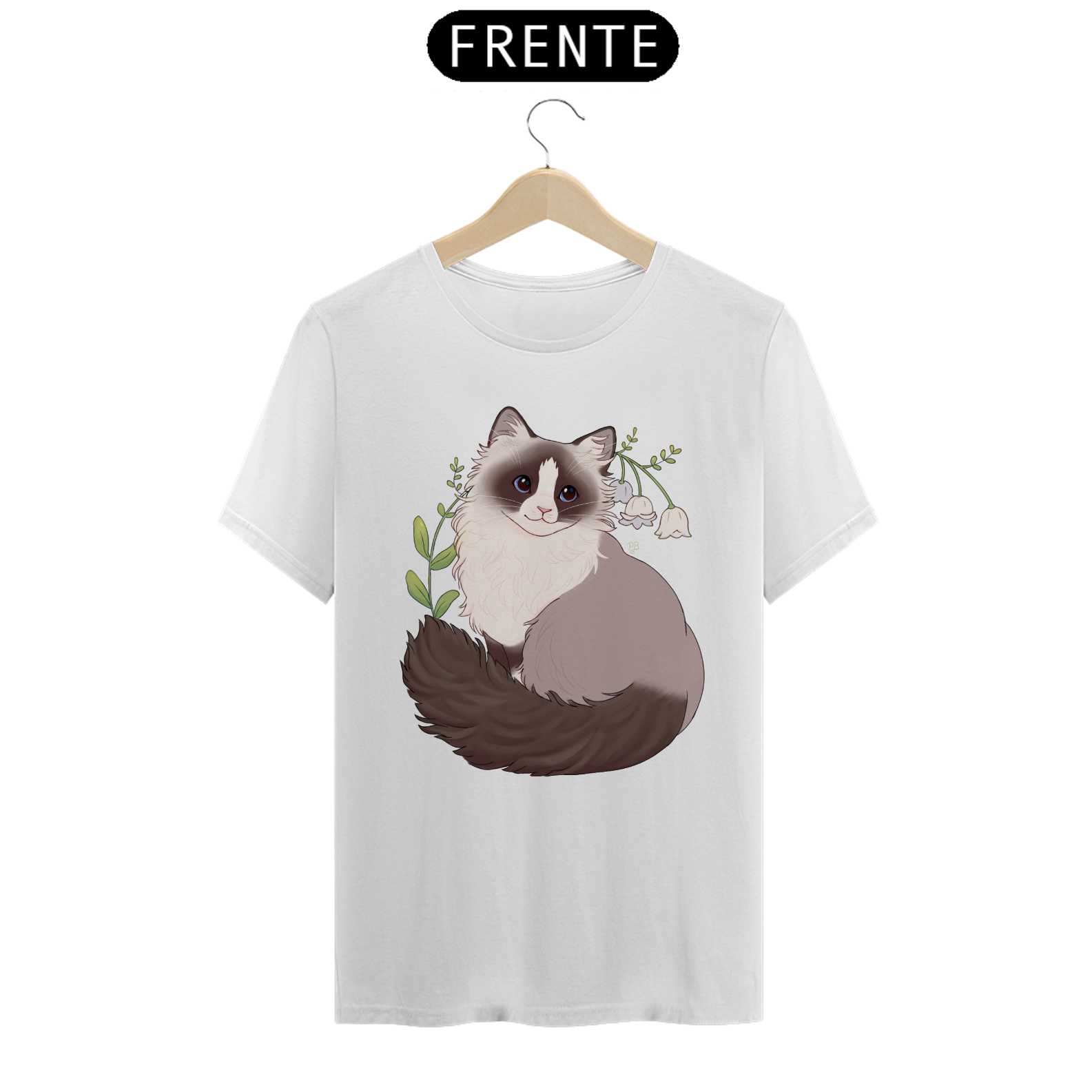 Nome do produto: T-Shirt Gatinho Ragdoll