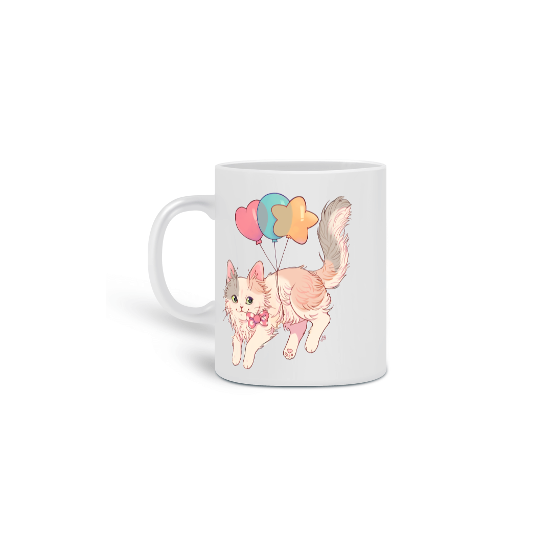 Nome do produto: Caneca gatinho balãozinho