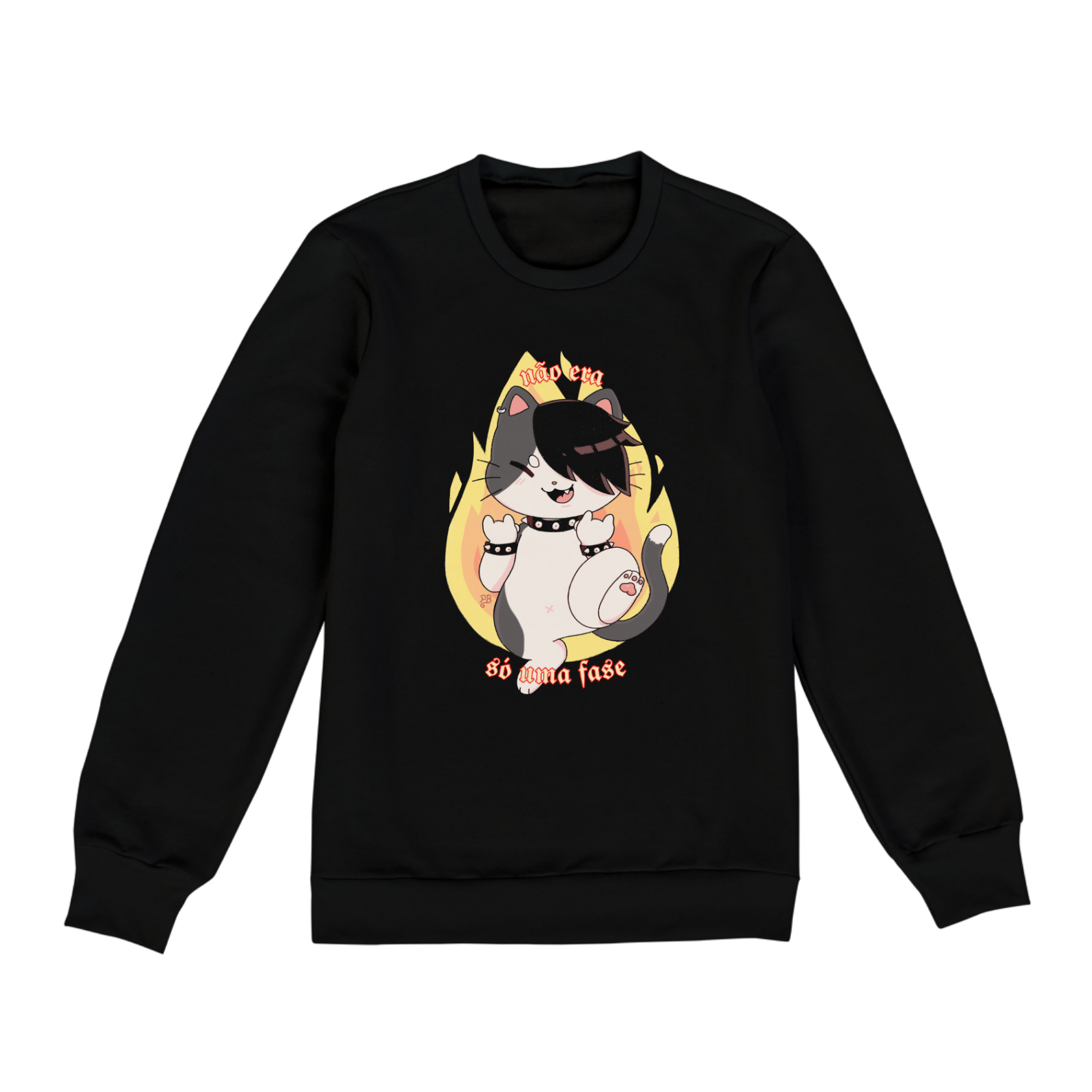 Nome do produto: Moletom Fechado, gatinho - não era só uma fase