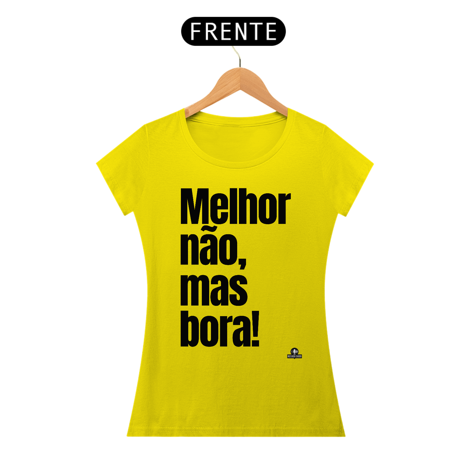 Nome do produto: Camiseta feminina divertida com frase \