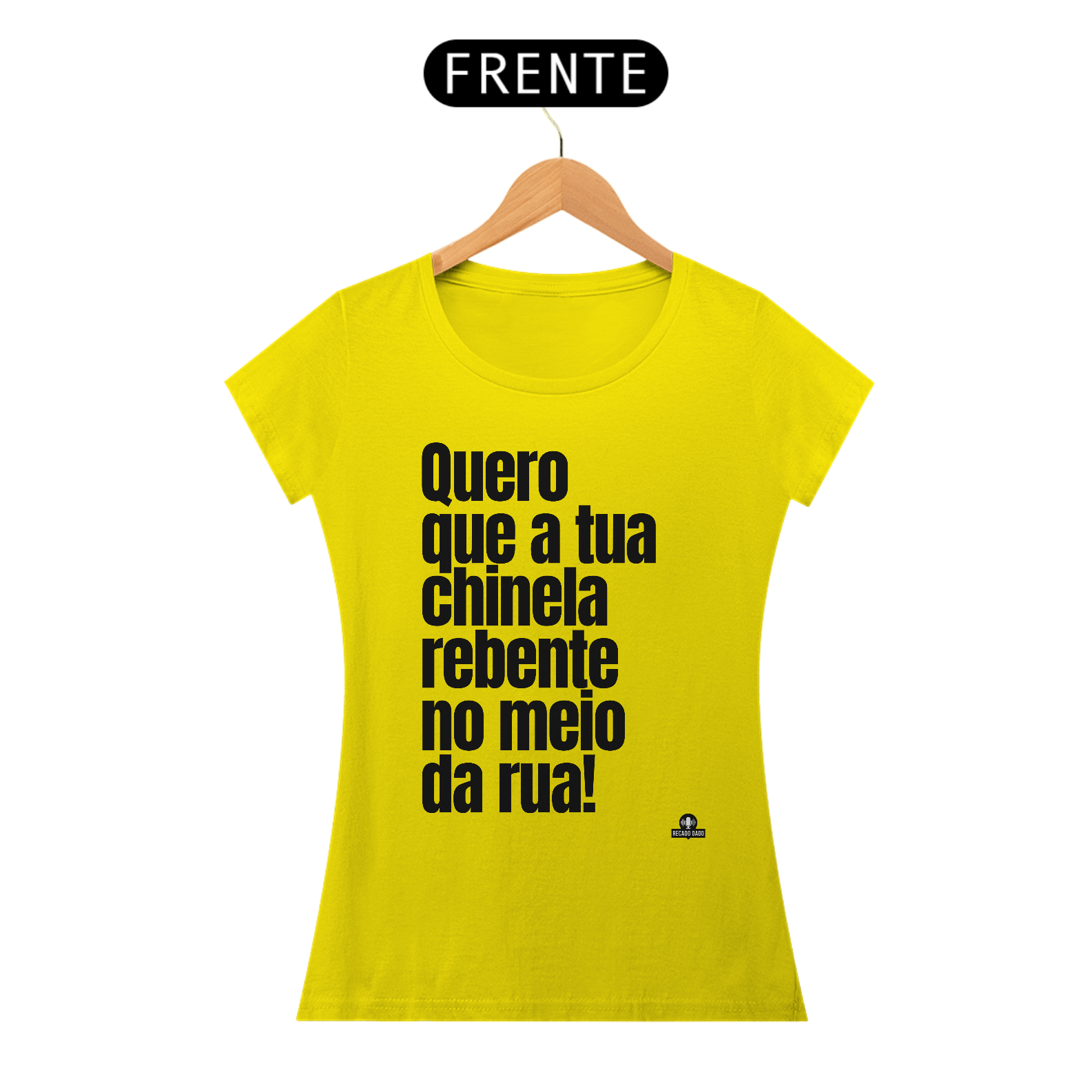 Nome do produto: Camiseta feminina com frase engraçada \