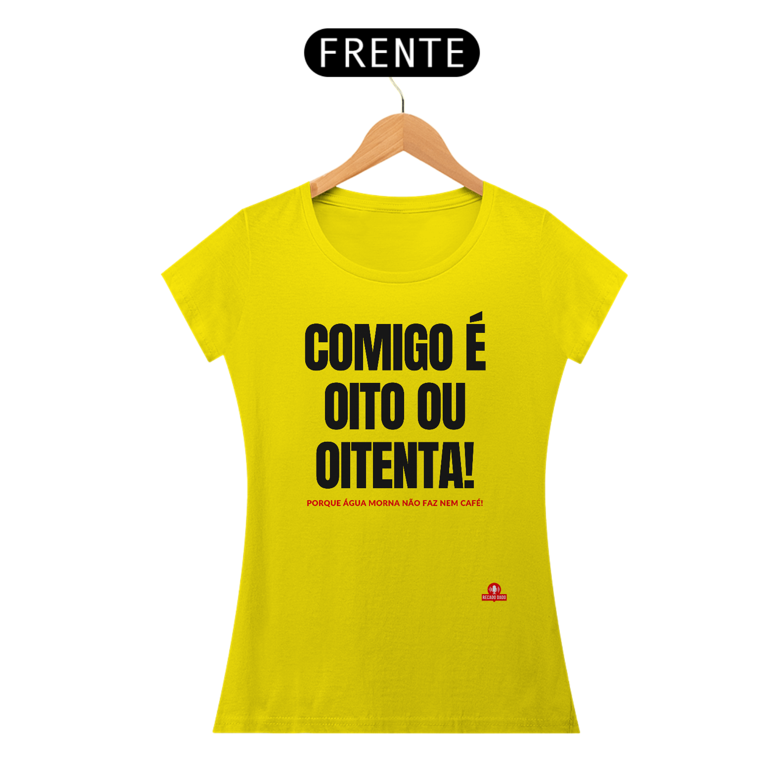 Nome do produto: Camiseta feminina com humor com ditado \