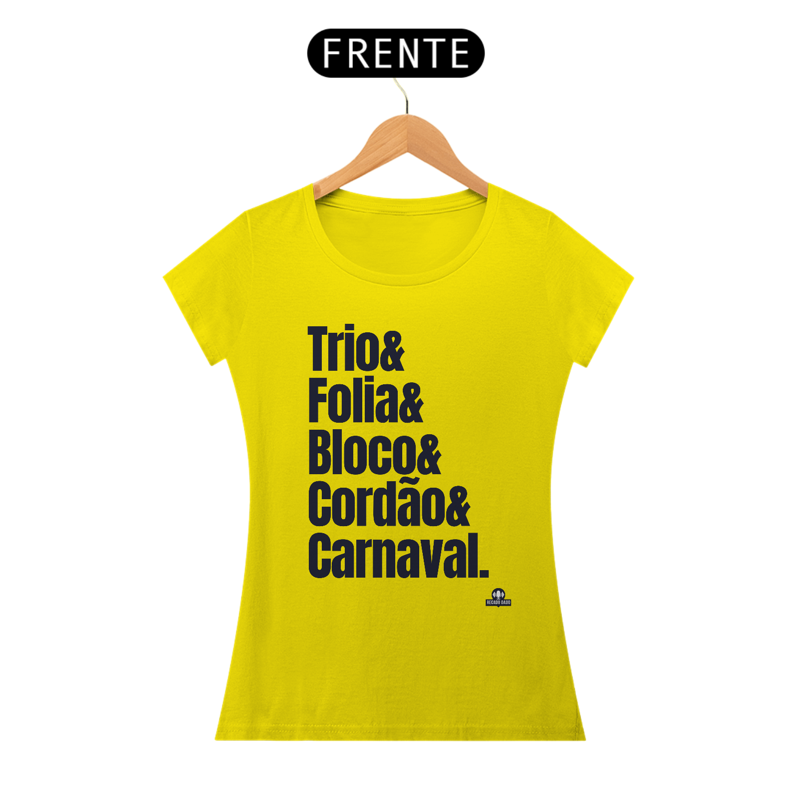 Nome do produto: Camiseta feminina para o carnaval com frase \