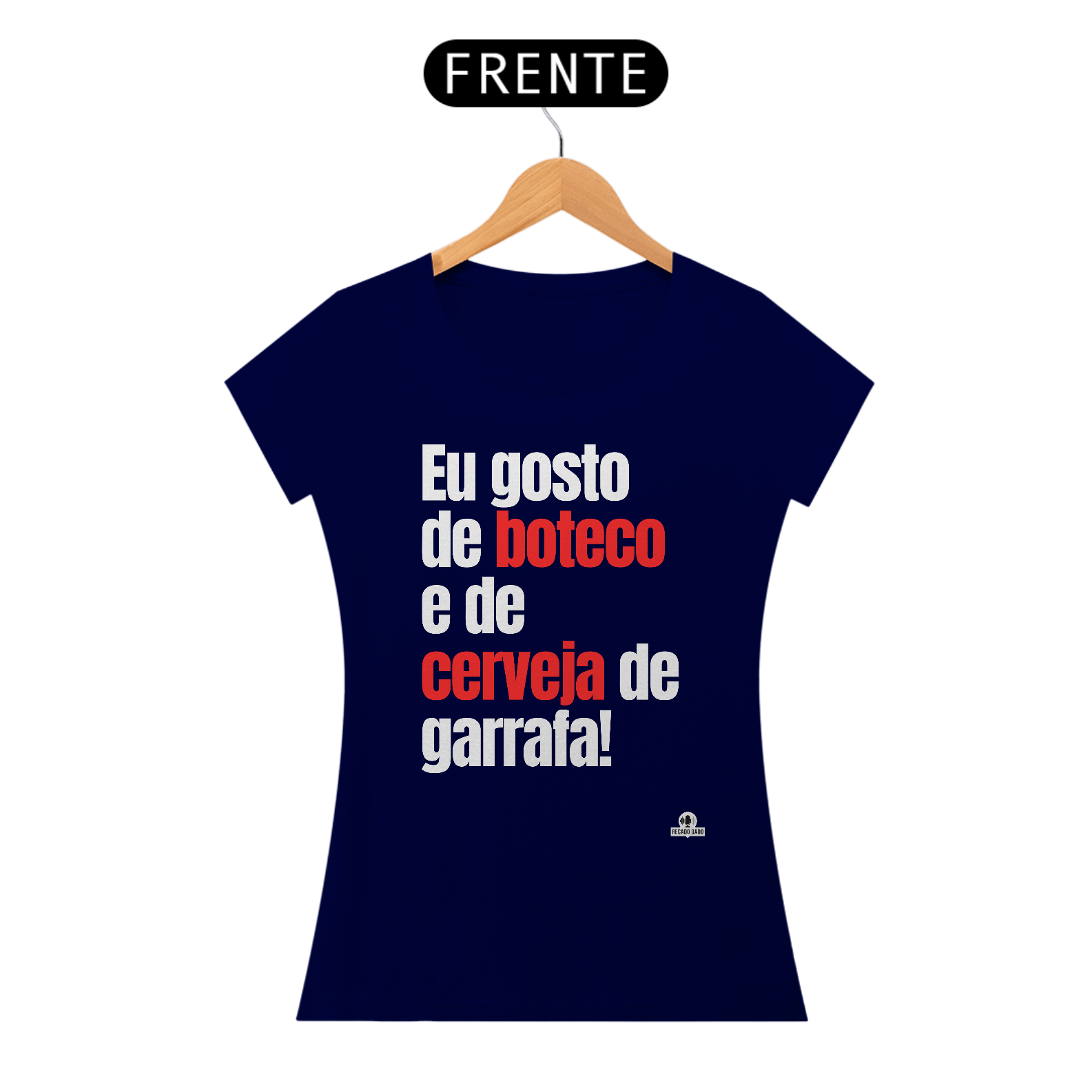 Nome do produto: Camiseta de cerveja feminina com frase \