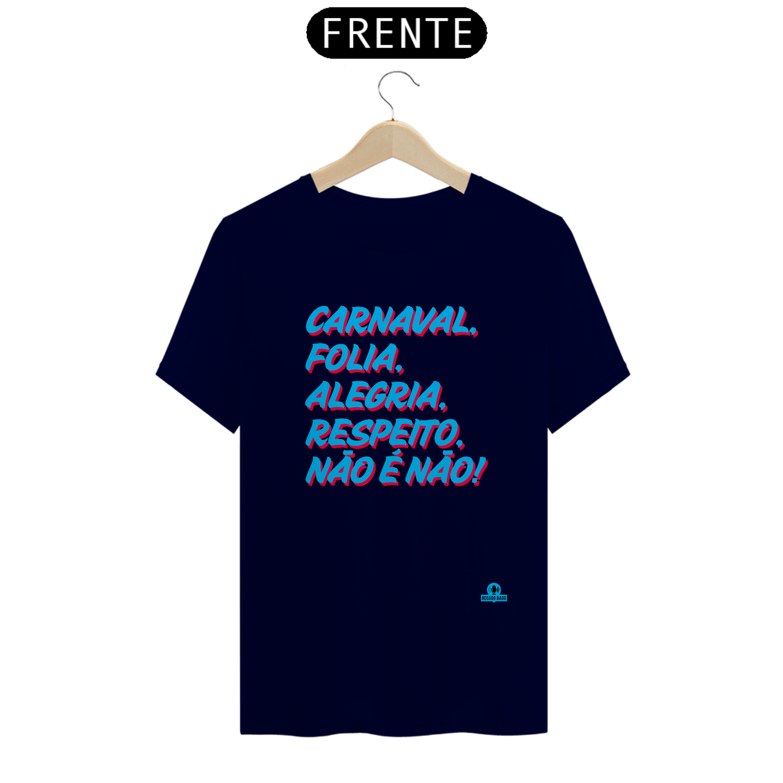 Nome do produto: Camiseta para o carnaval com frase \