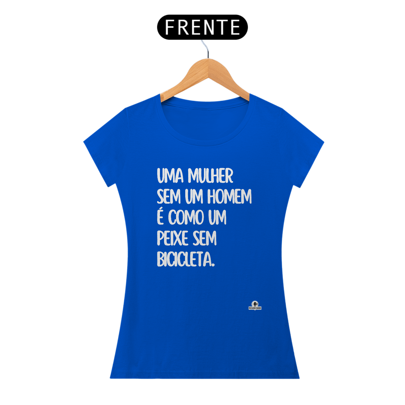 Nome do produto: Camiseta feminina com frase engraçada \