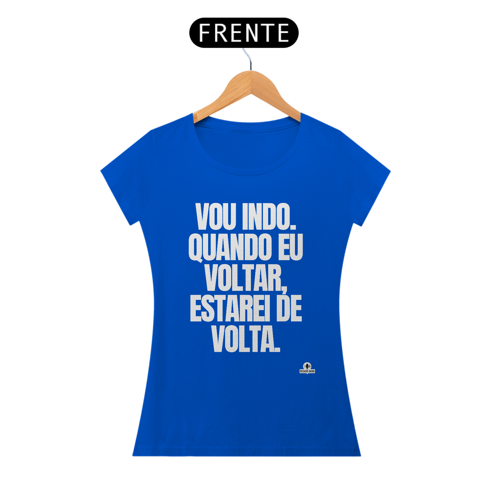Nome do produto: Camiseta feminina com frase de humor \