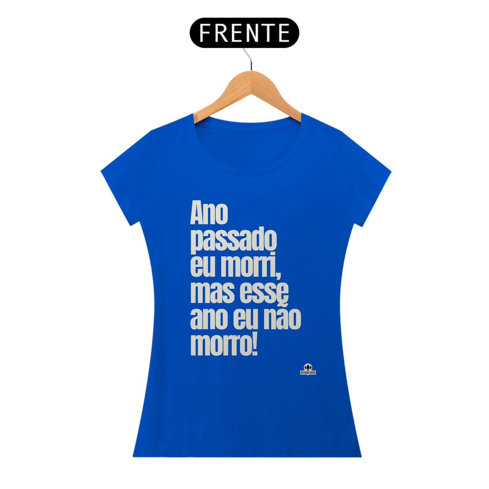 Nome do produto: Camiseta feminina de bloquinho com frase do cantor Belchior \