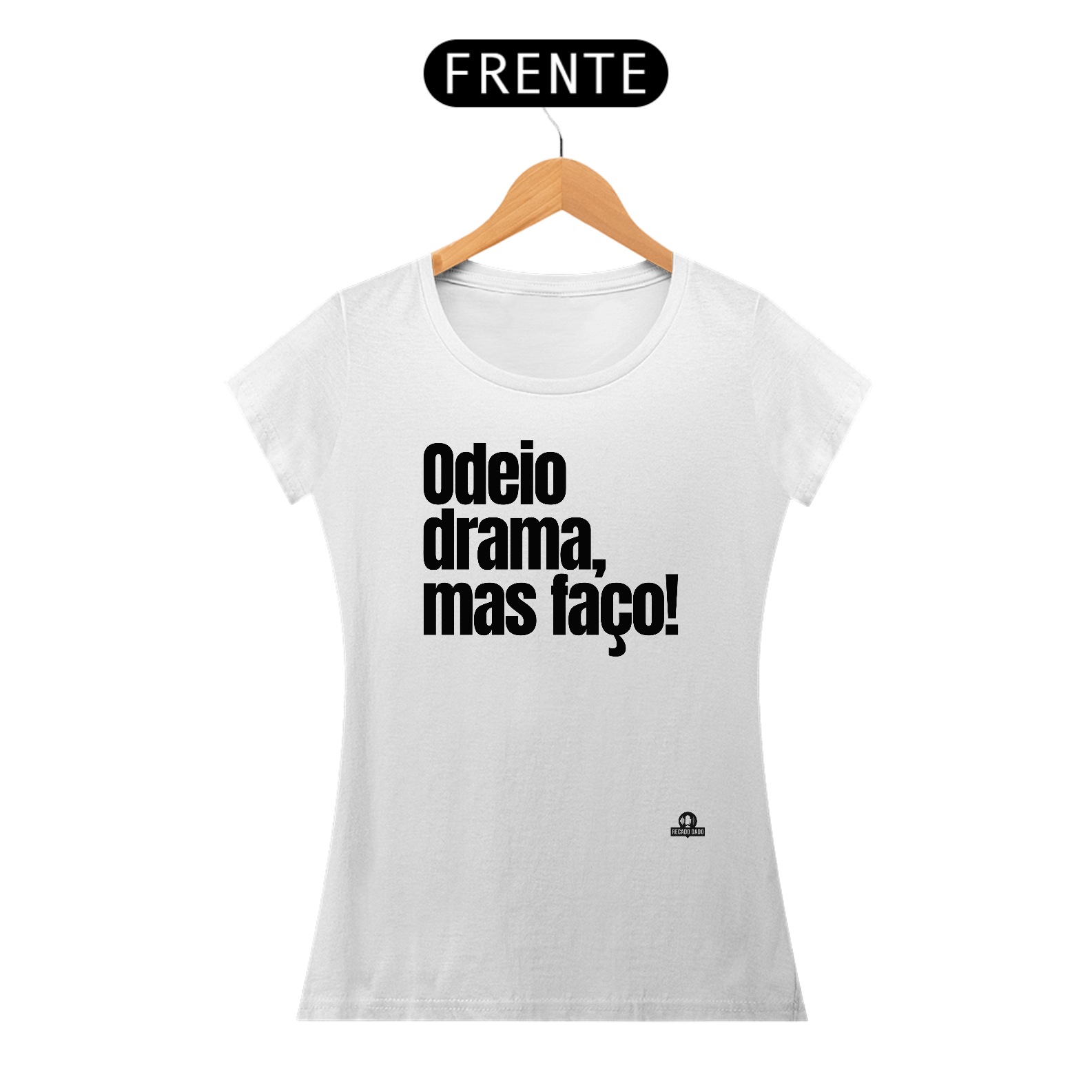 Nome do produto: Camiseta feminina baby long com a frase engraçada \
