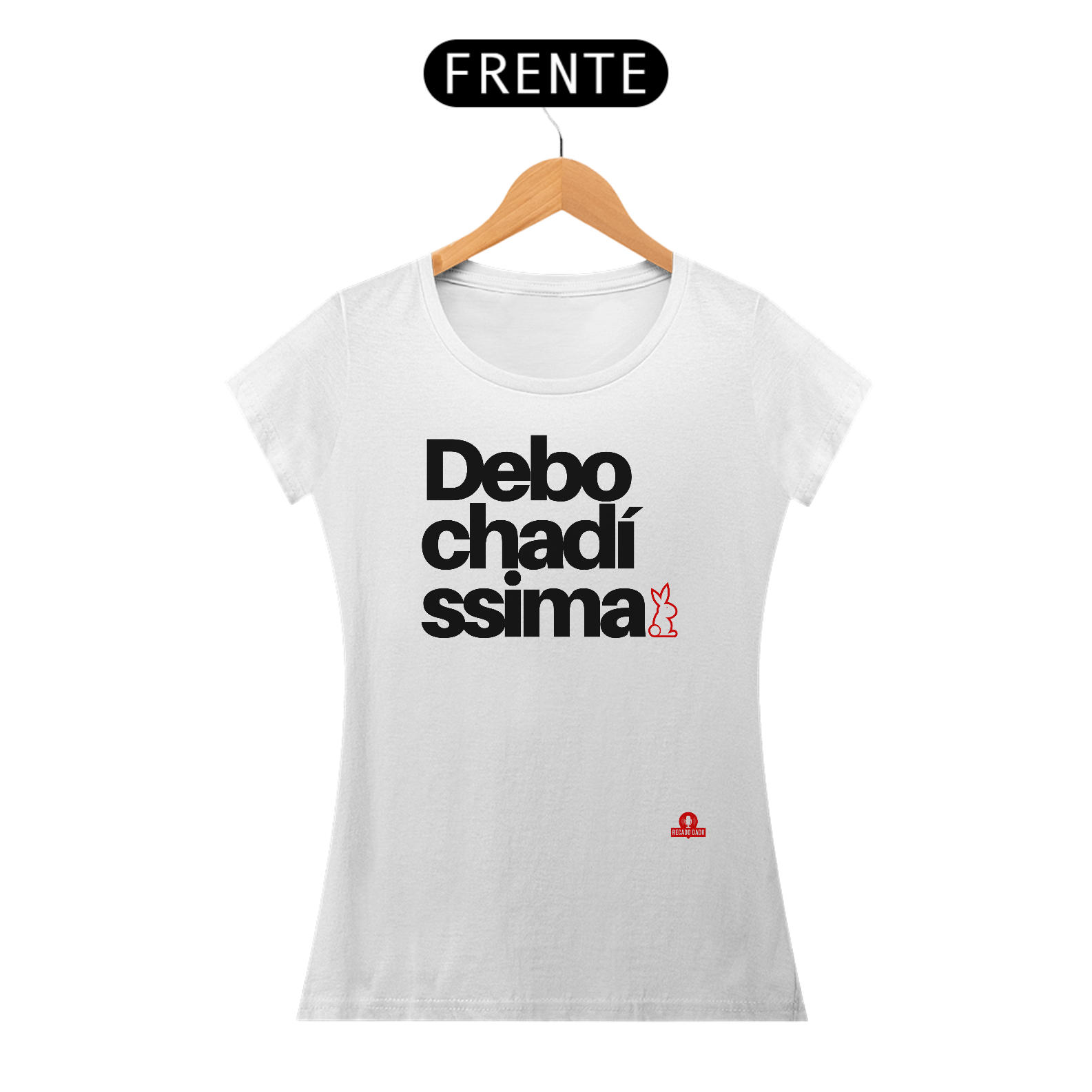 Nome do produto: Camiseta feminina com frase estampada \
