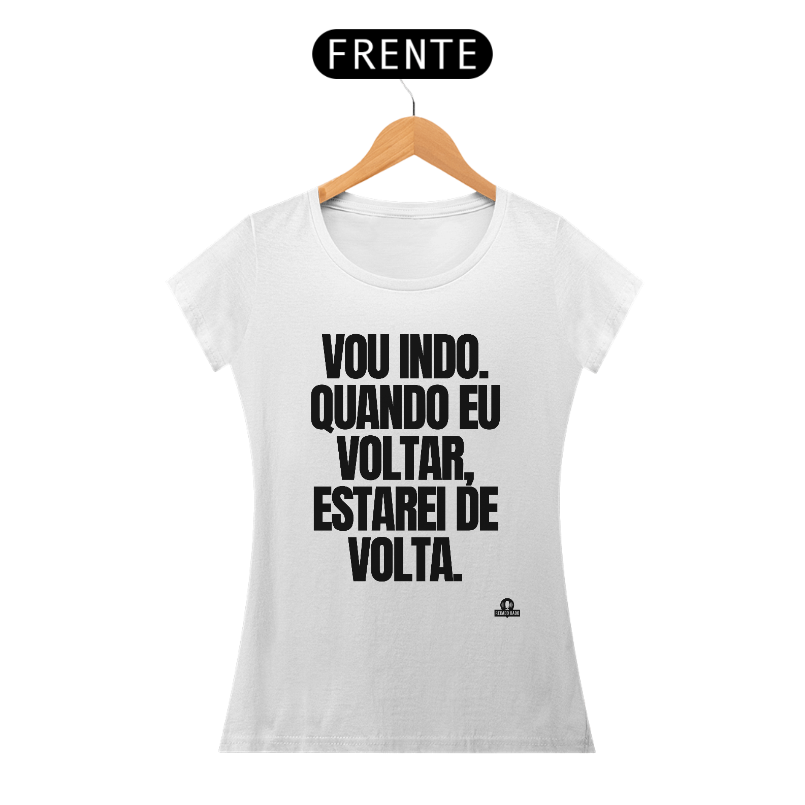 Nome do produto: Camiseta feminina com frase de humor \