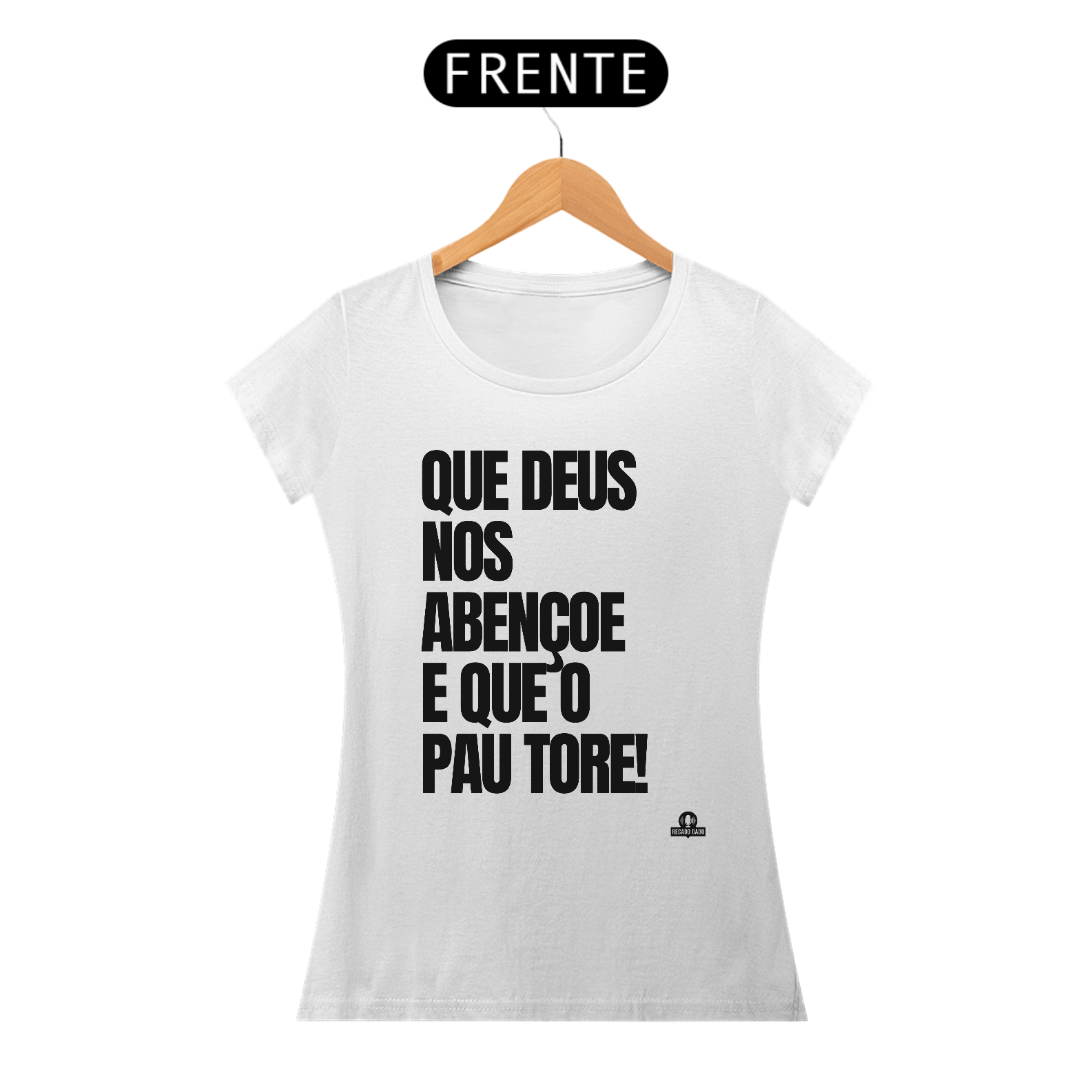 Nome do produto: Camiseta feminina com frase de humor \