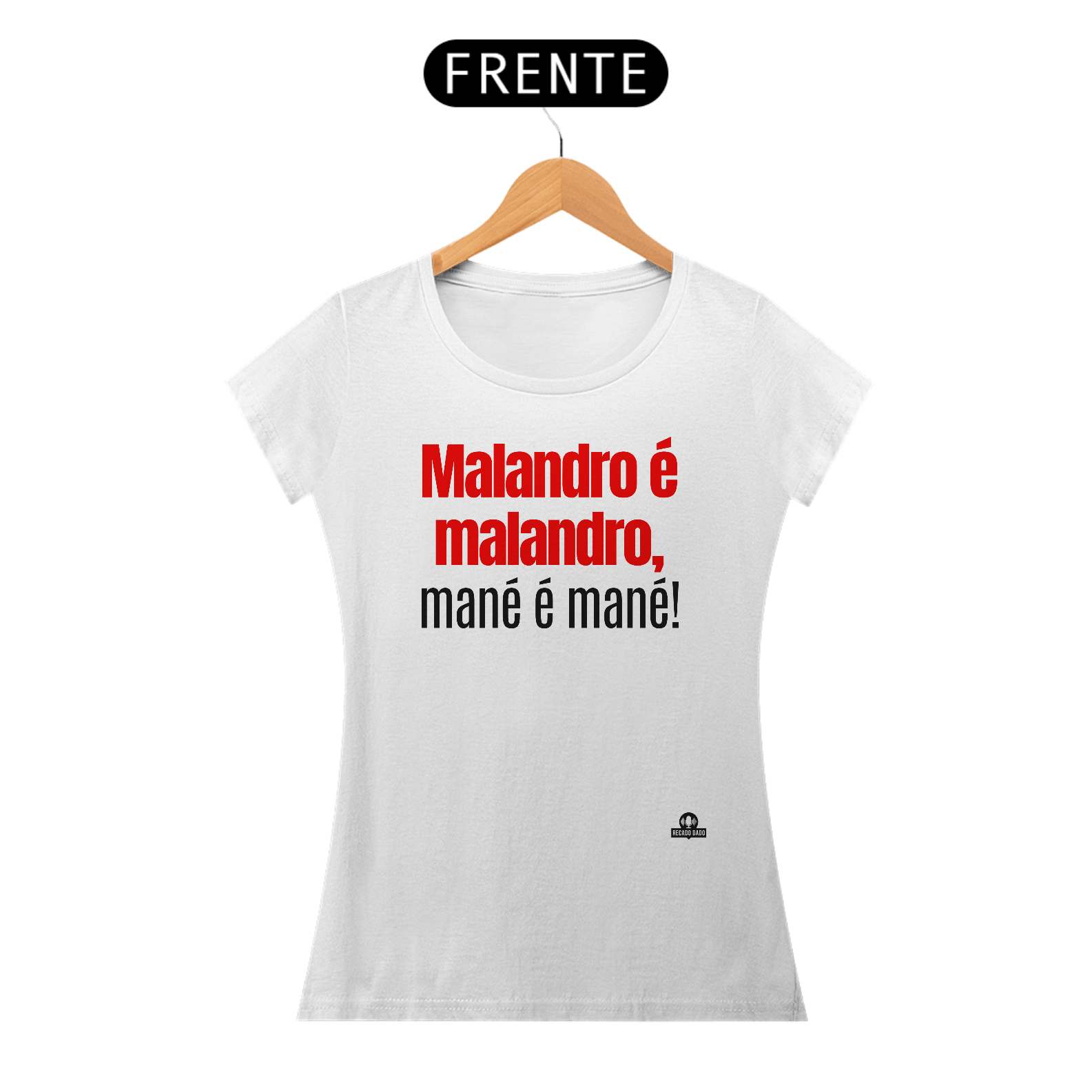 Nome do produto: Camiseta de samba feminina com frase \