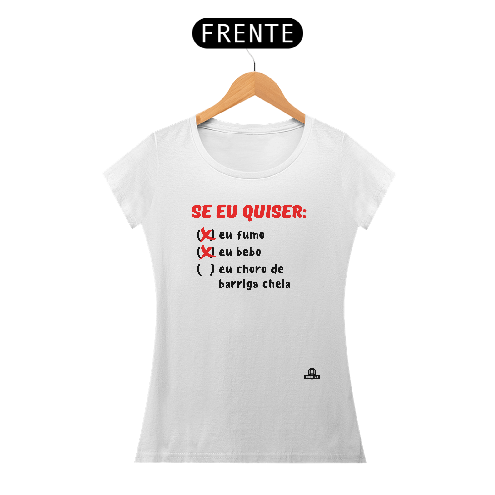Nome do produto: Camiseta feminina engraçada \