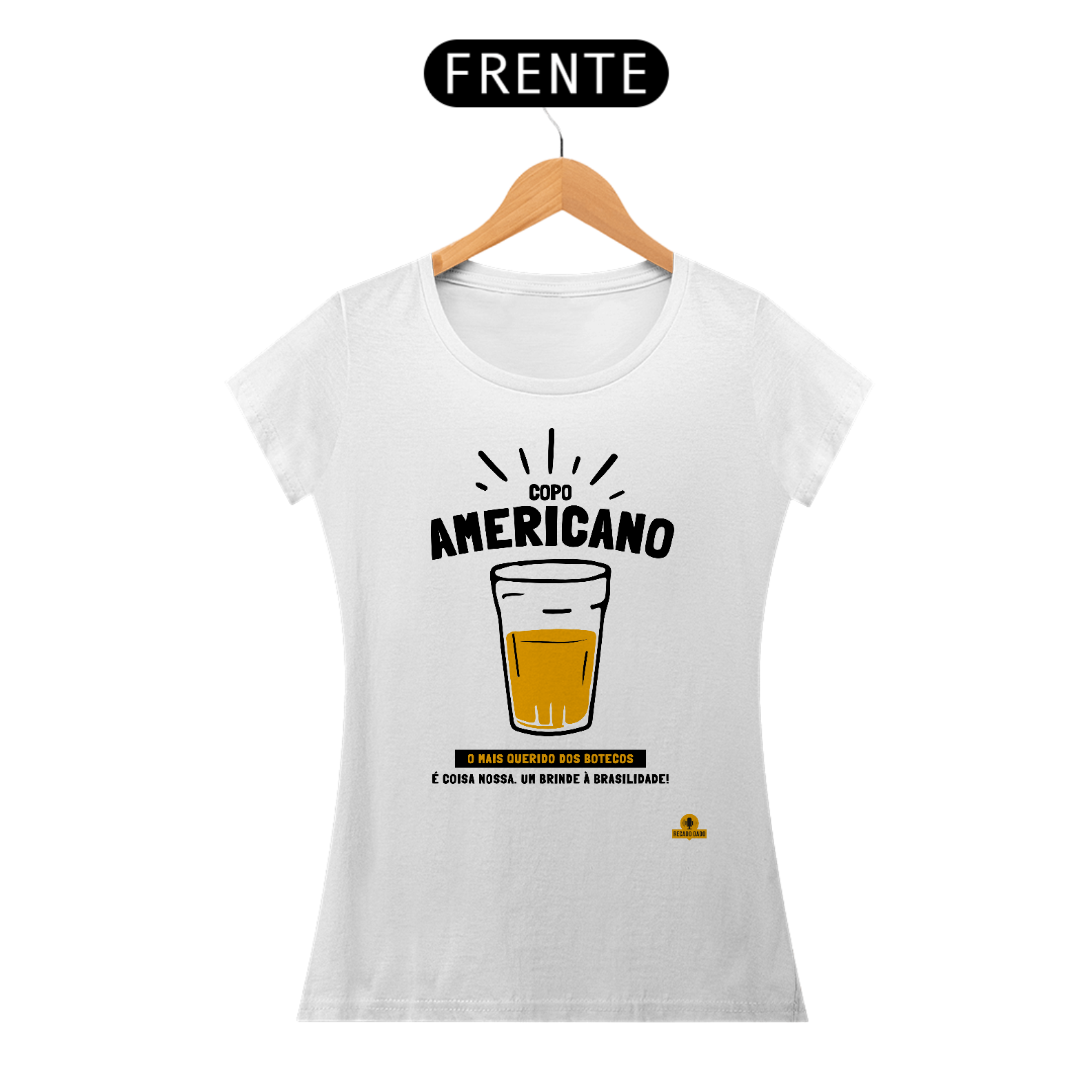 Nome do produto: Camiseta em homenagem ao mais iconico copo brasileiro: o copo americano.